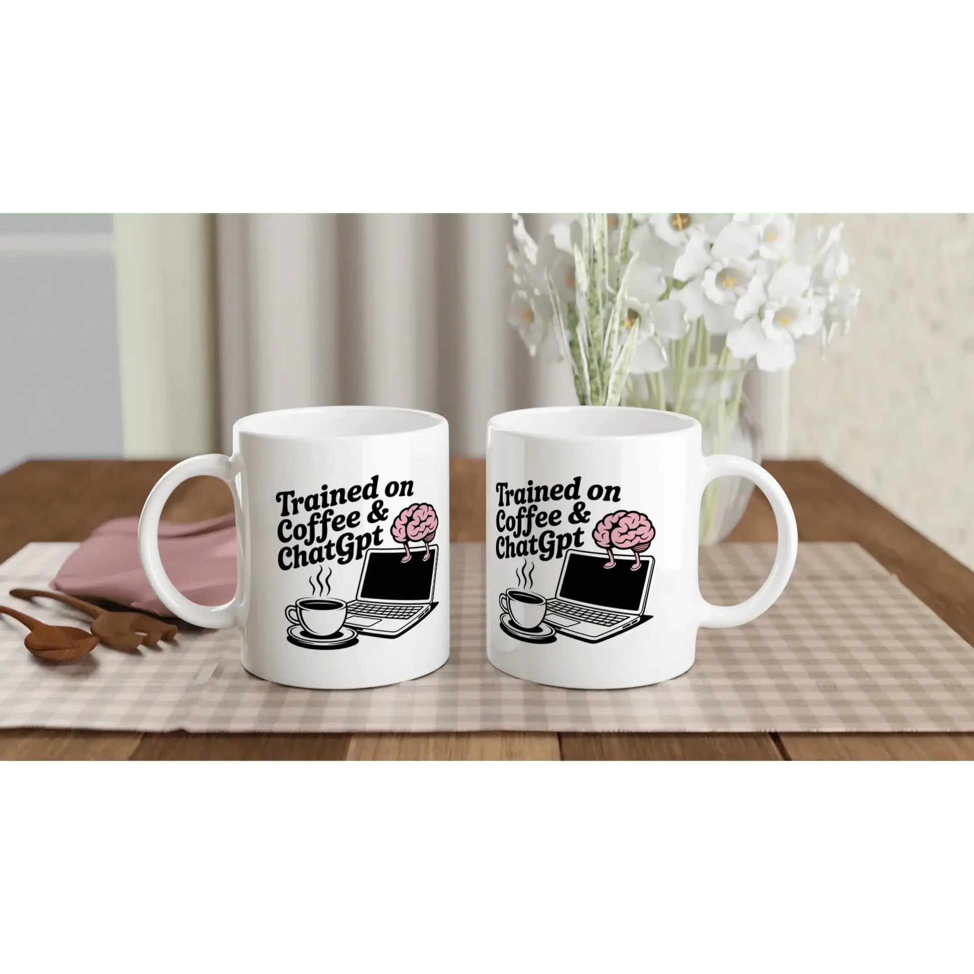 Trained on Coffee and Chatgpt Mug - Mood In A Mug