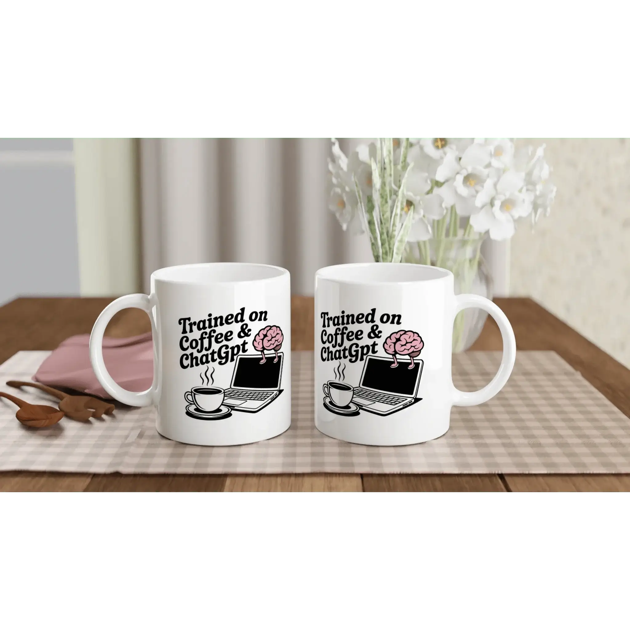 Trained on Coffee and Chatgpt Mug - Mood In A Mug