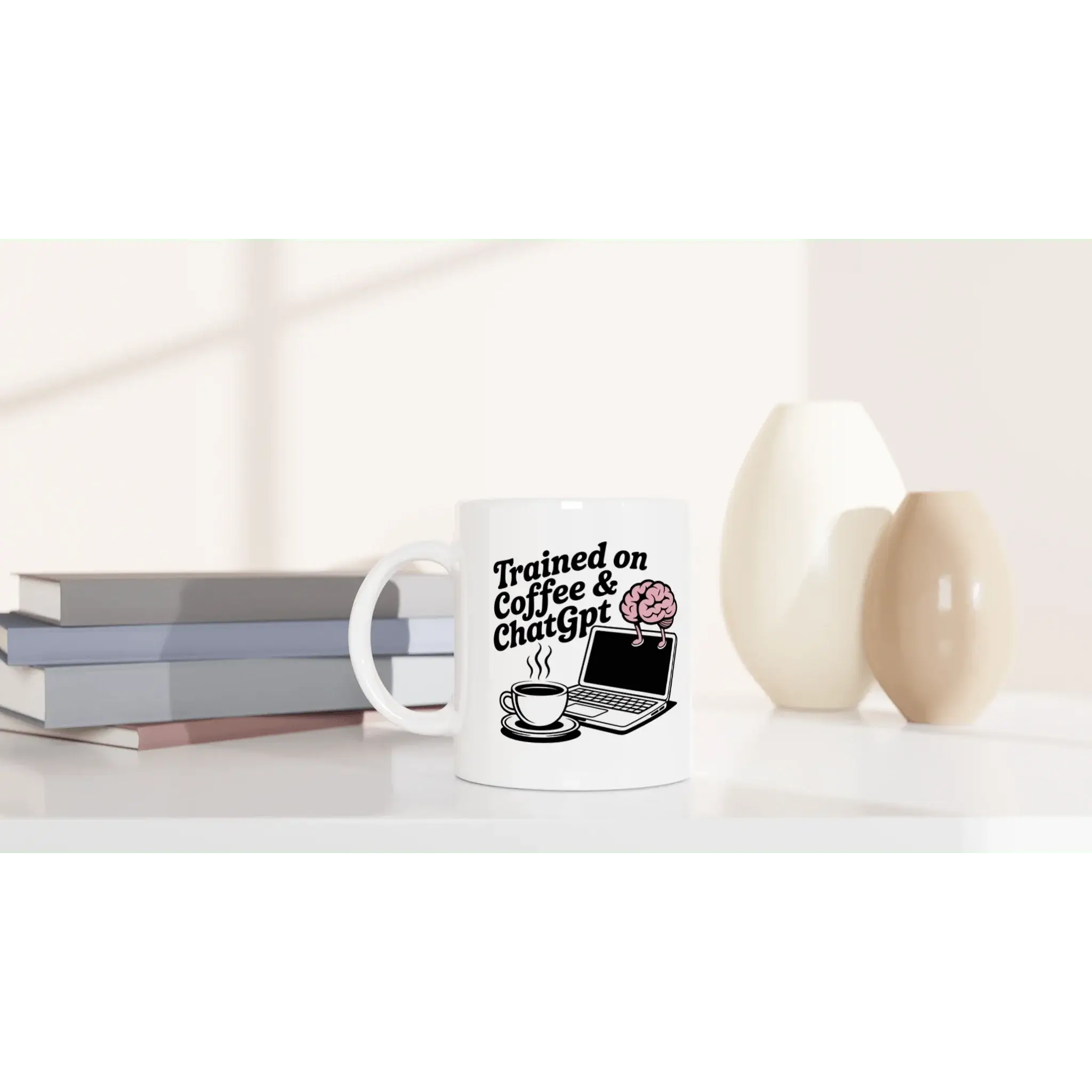 Trained on Coffee and Chatgpt Mug - Mood In A Mug