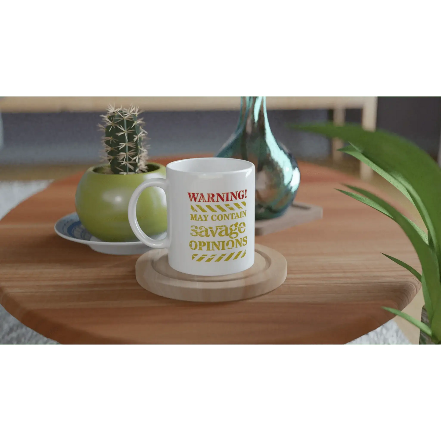 Warning! May Contain Savage Opinions Mug - Mood In A Mug
