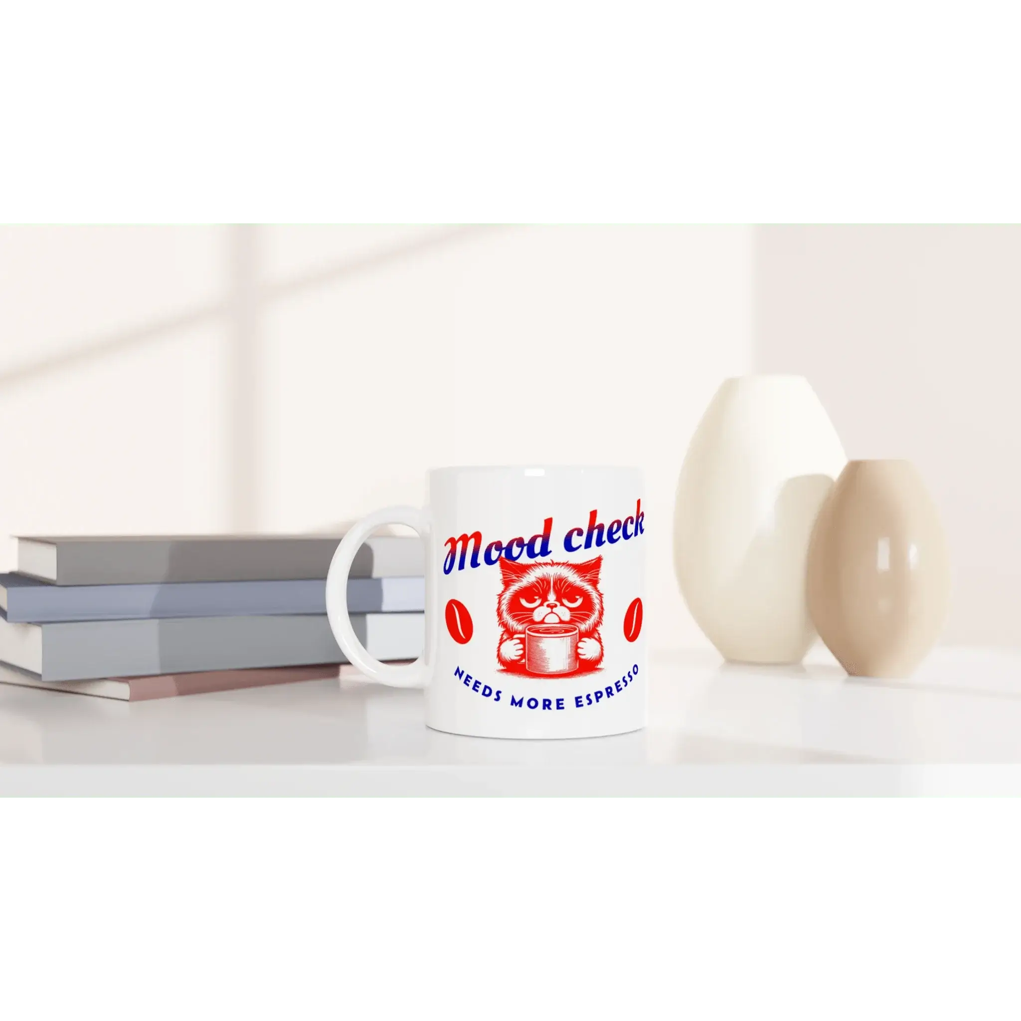 White 11oz Ceramic Mug - Mood In A Mug