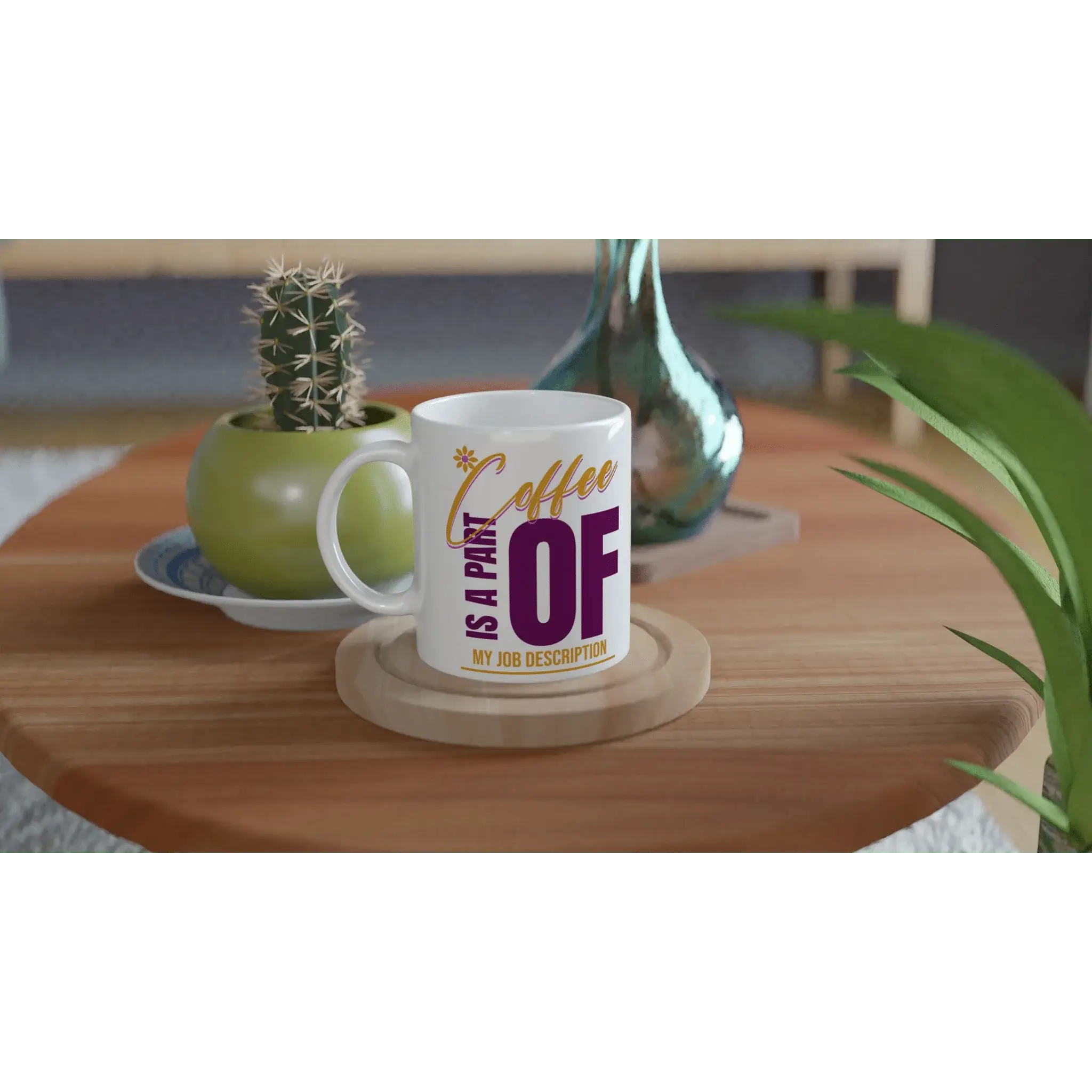 White 11oz Ceramic Mug - Mood In A Mug