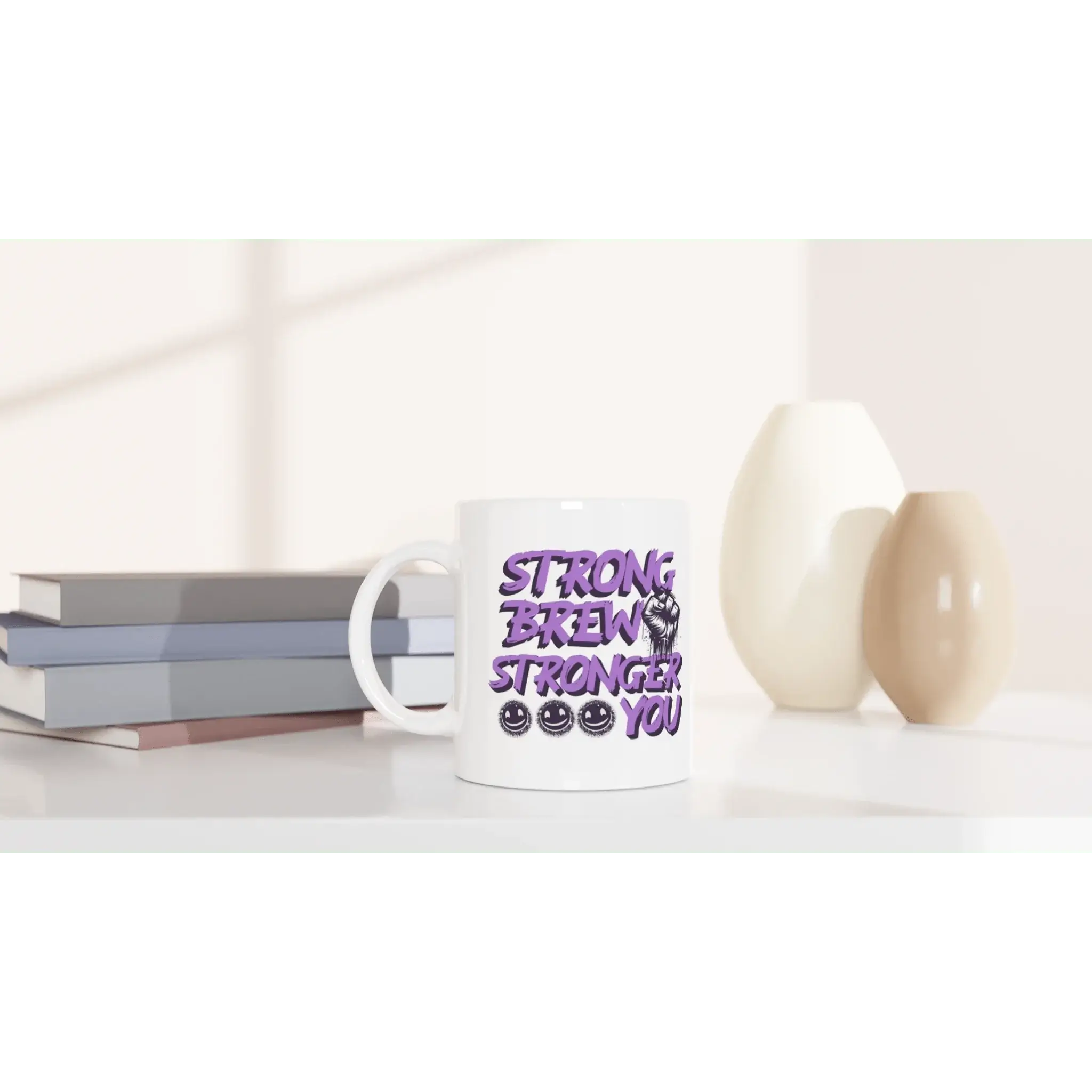 White 11oz Ceramic Mug - Mood In A Mug