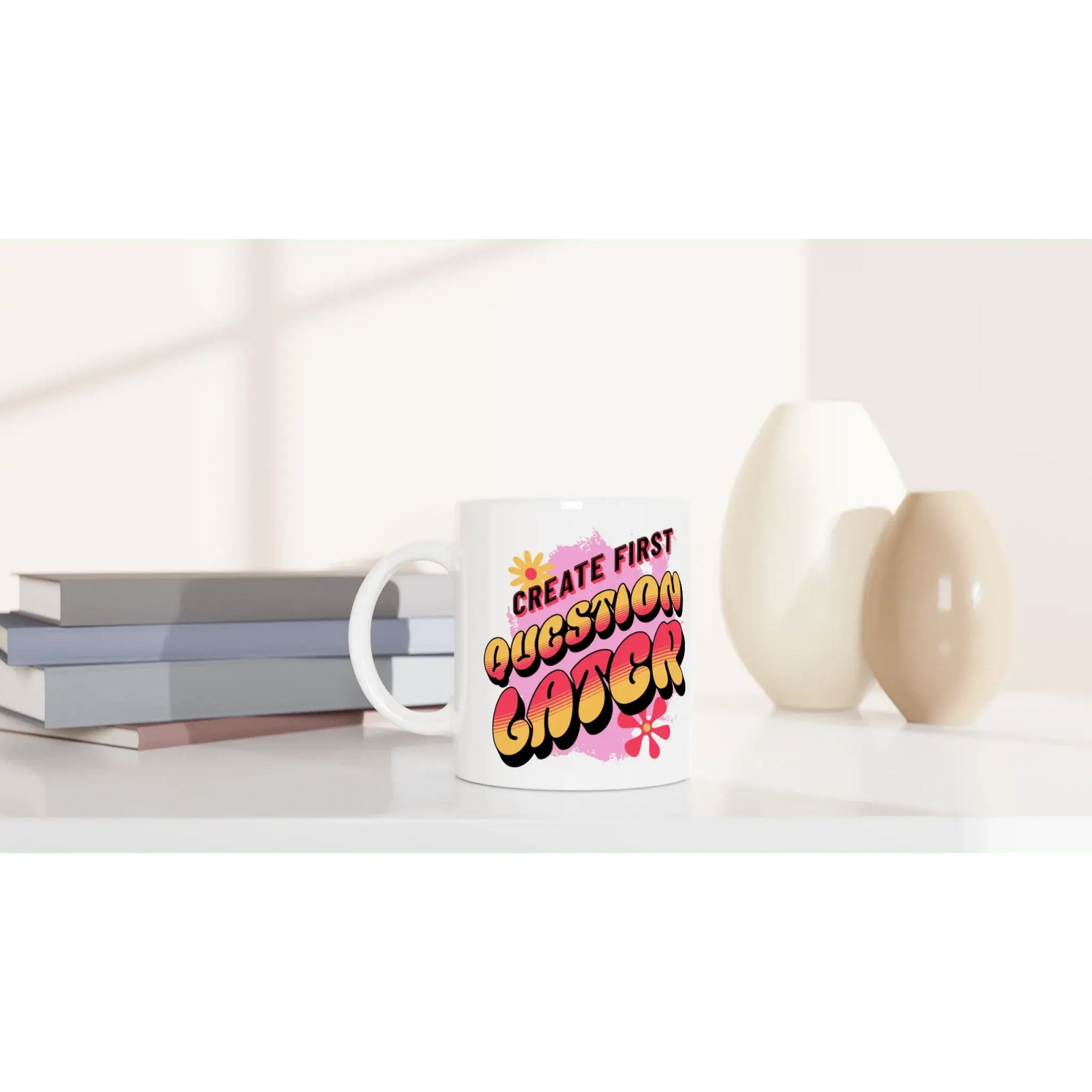White 11oz Ceramic Mug - Mood In A Mug