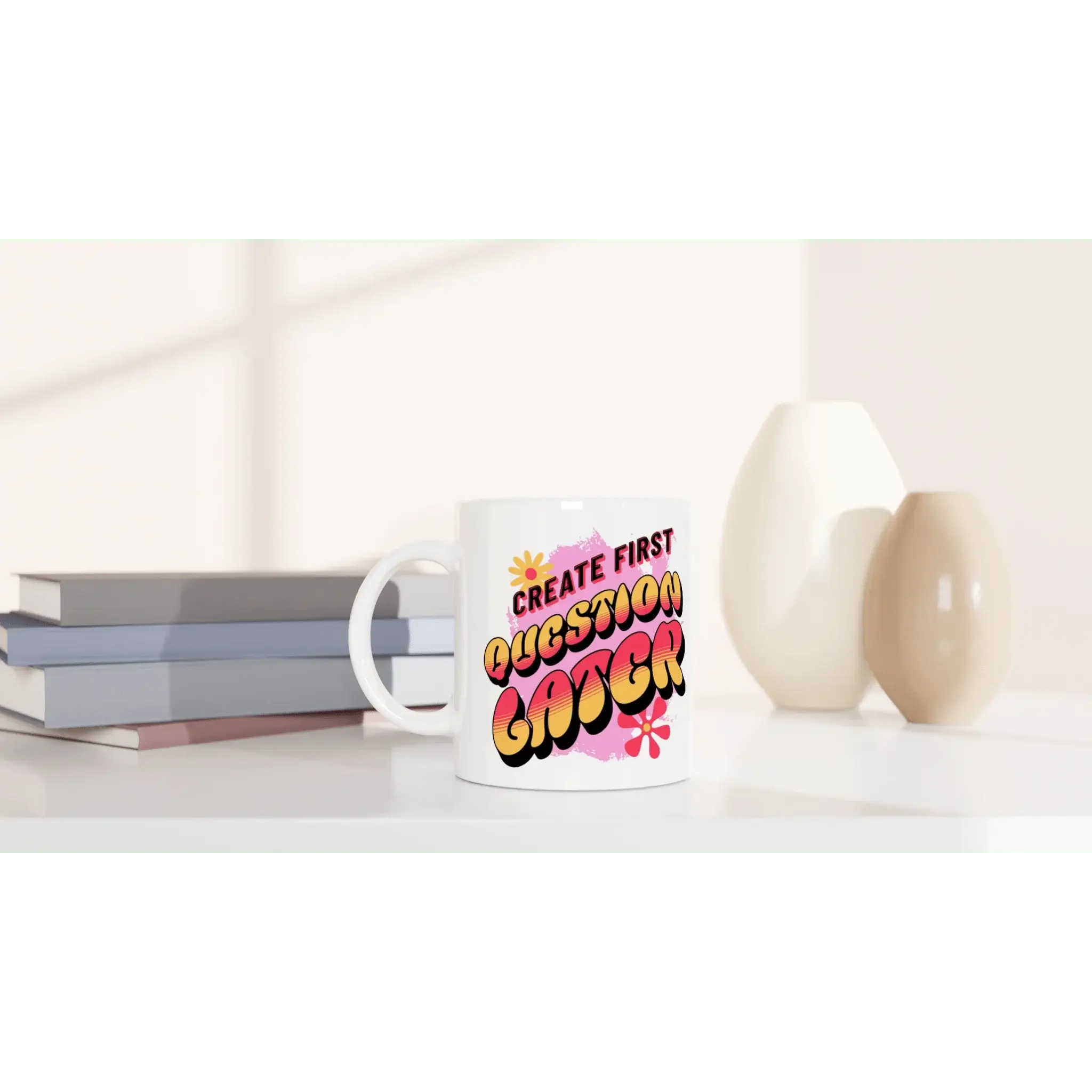White 11oz Ceramic Mug - Mood In A Mug
