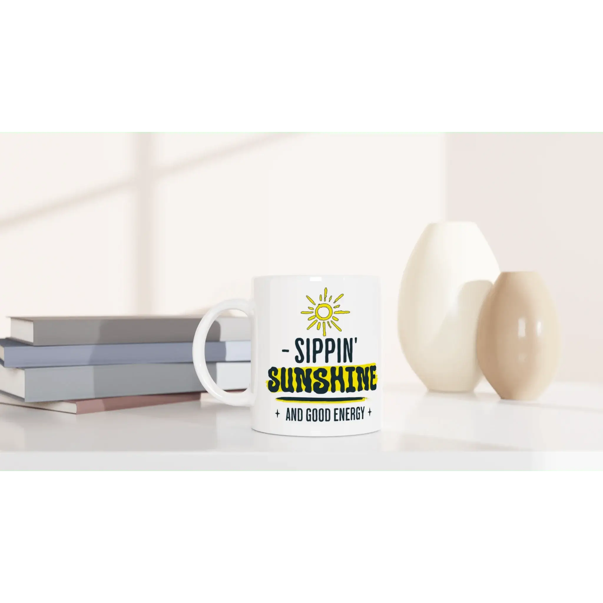 White 11oz Ceramic Mug - Mood In A Mug