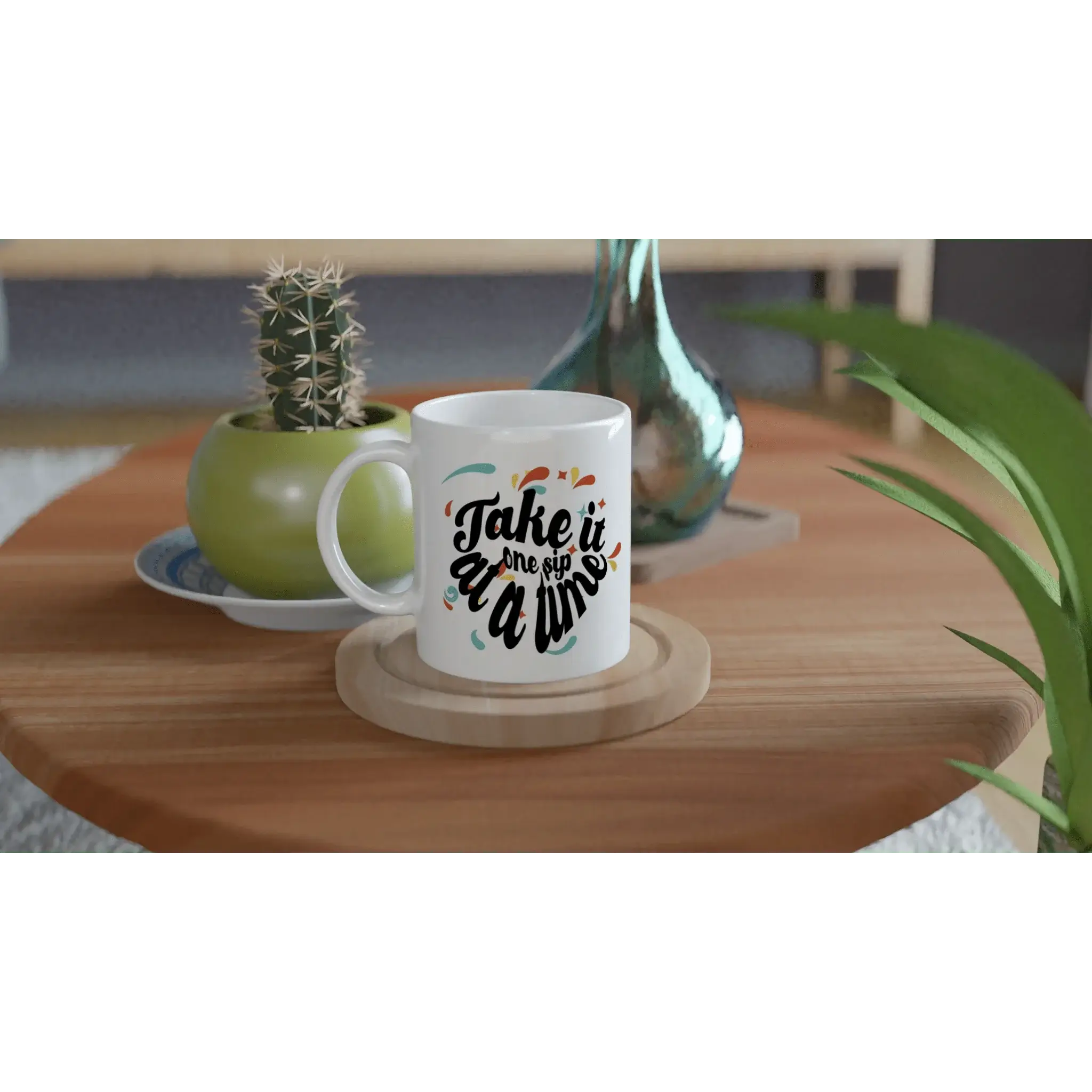 White 11oz Ceramic Mug - Mood In A Mug