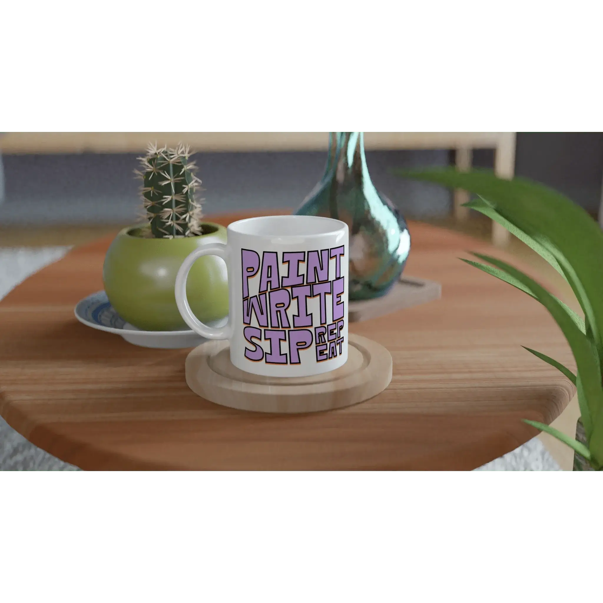 White 11oz Ceramic Mug - Mood In A Mug