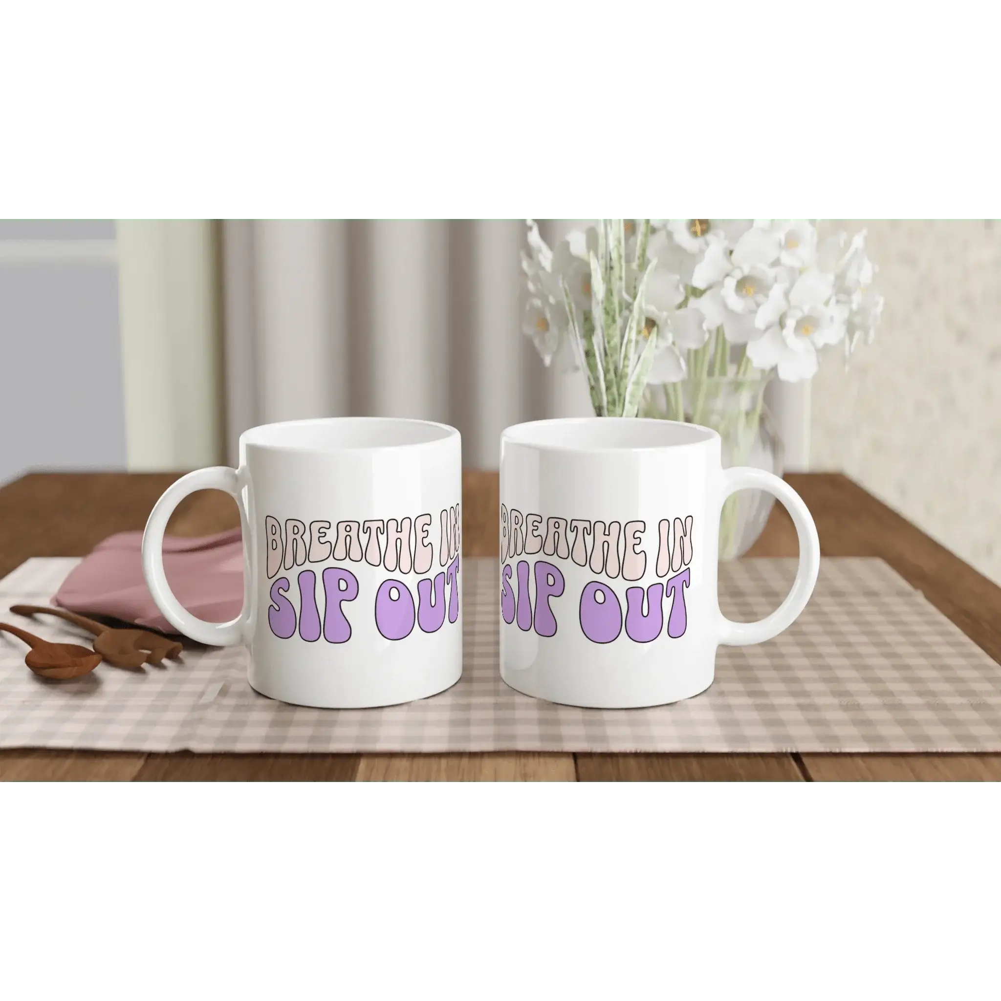 White 11oz Ceramic Mug - Mood In A Mug