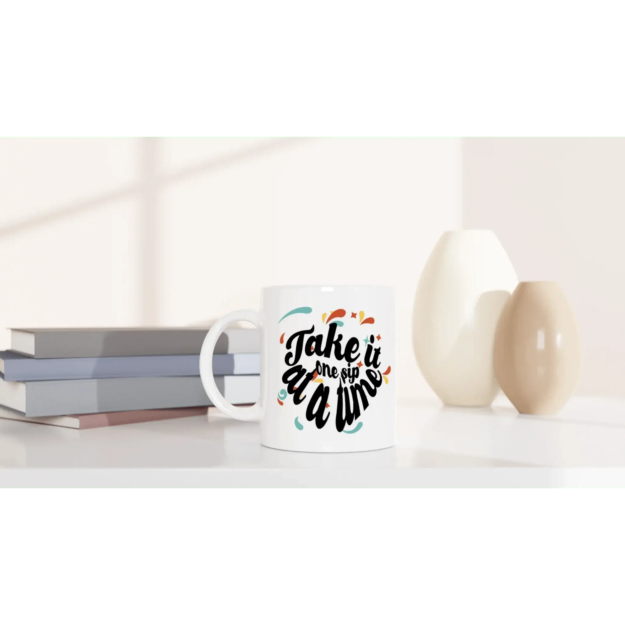 White 11oz Ceramic Mug - Mood In A Mug