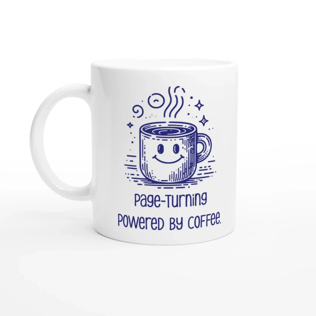 Page - turning powered by coffee Mug - Mood In A Mug