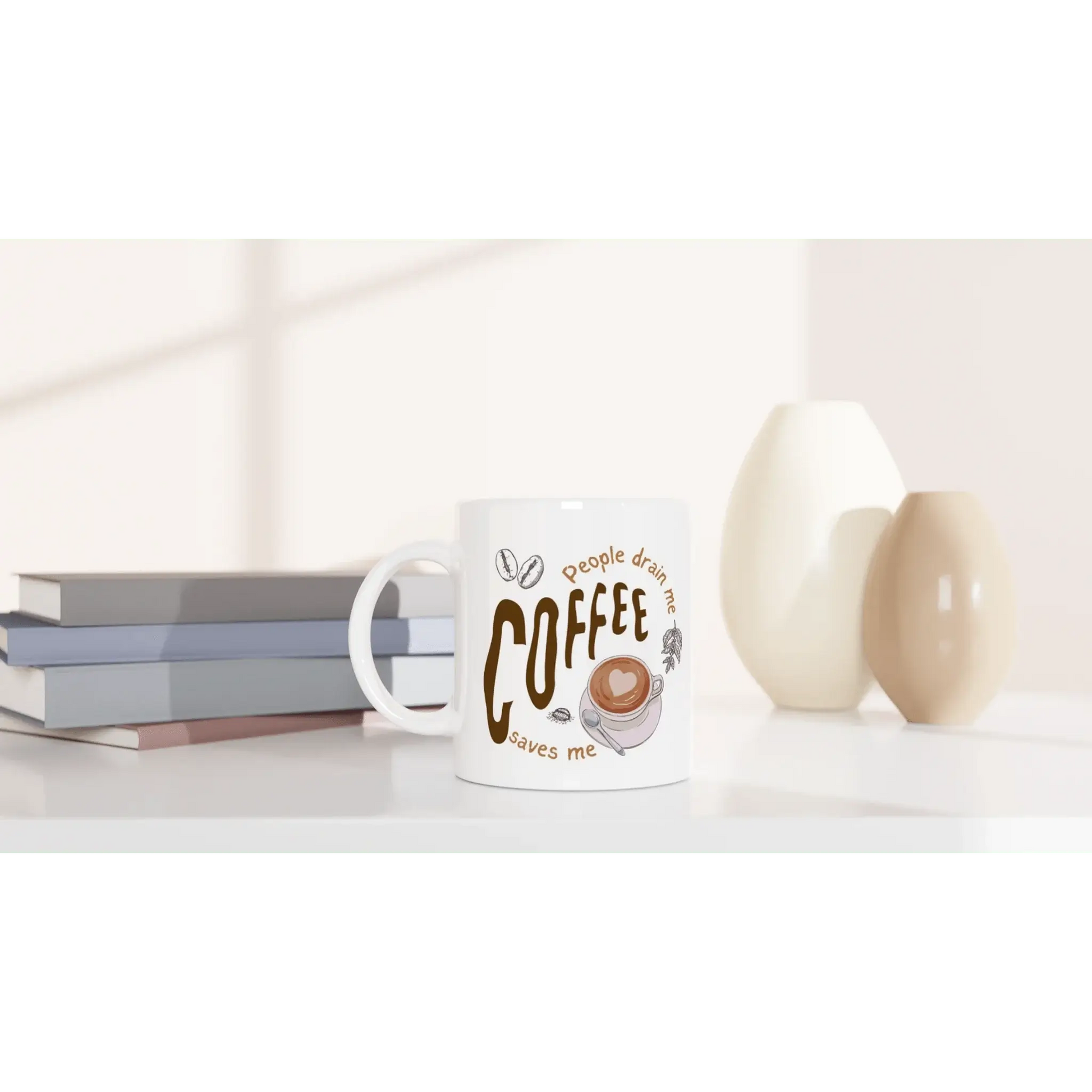White 11oz Ceramic Mug - Mood In A Mug