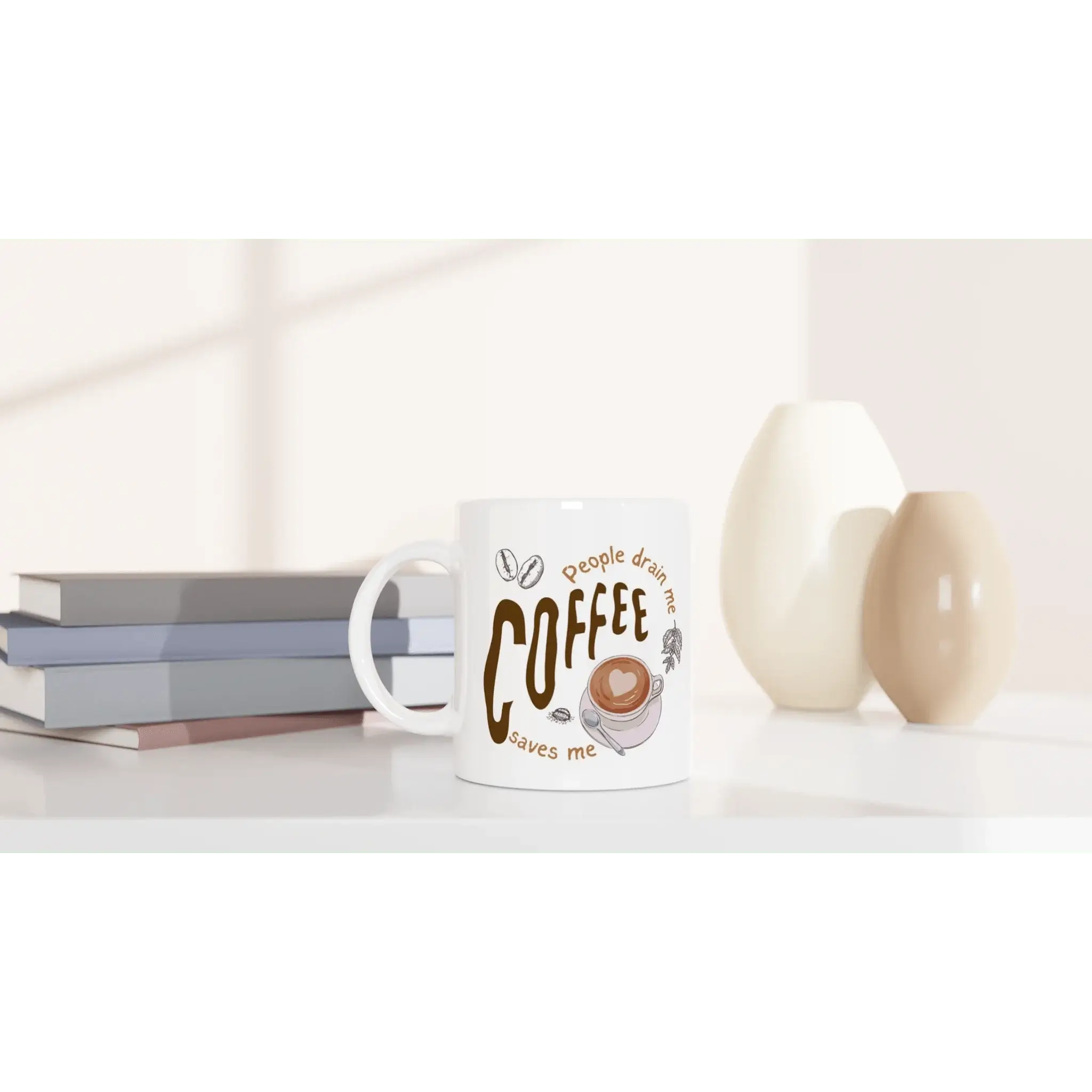 White 11oz Ceramic Mug - Mood In A Mug