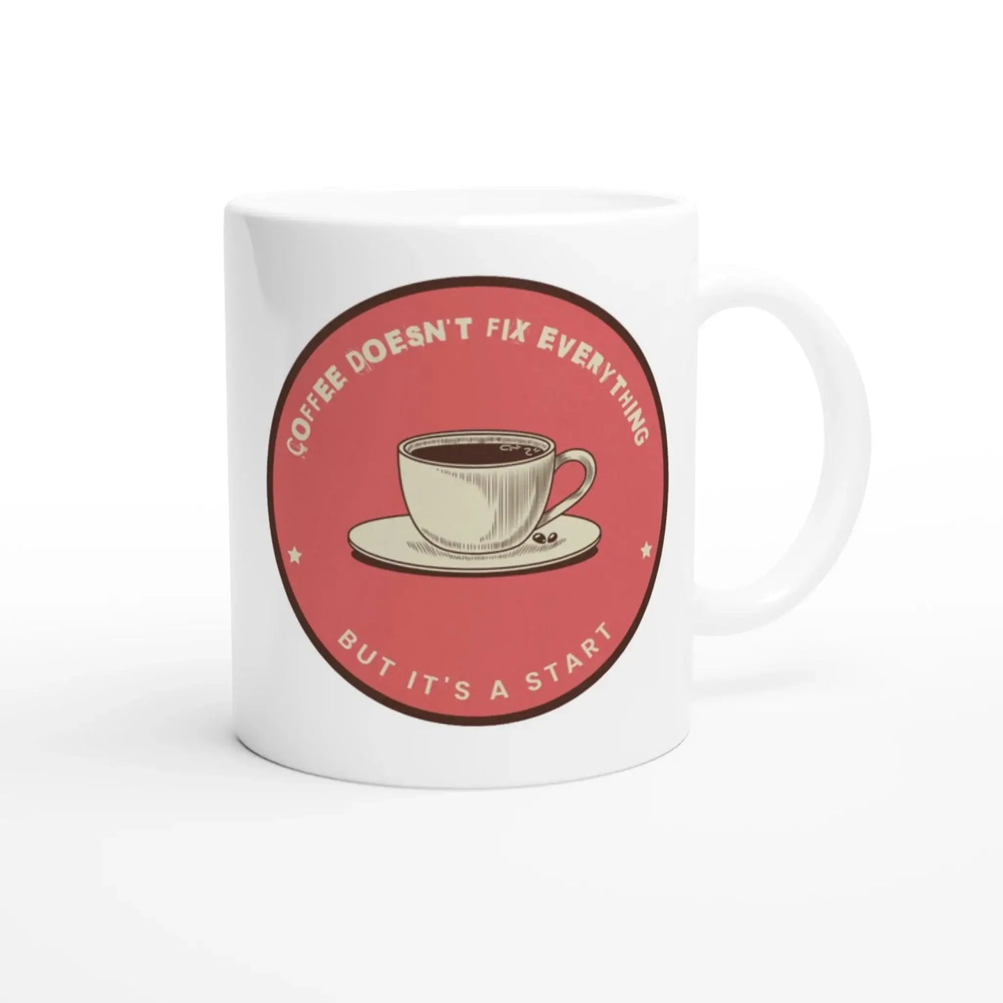 White 11oz Ceramic Mug - Mood In A Mug