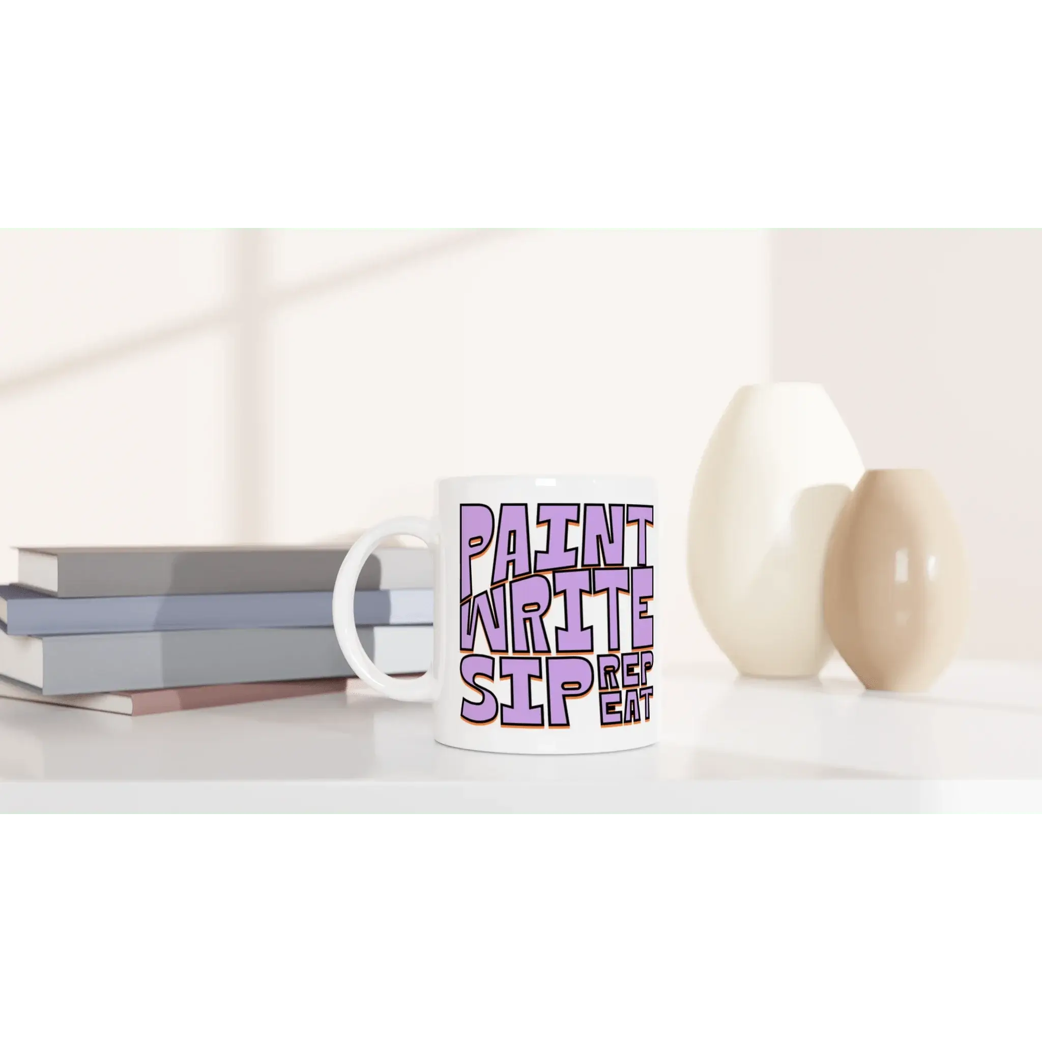 White 11oz Ceramic Mug - Mood In A Mug
