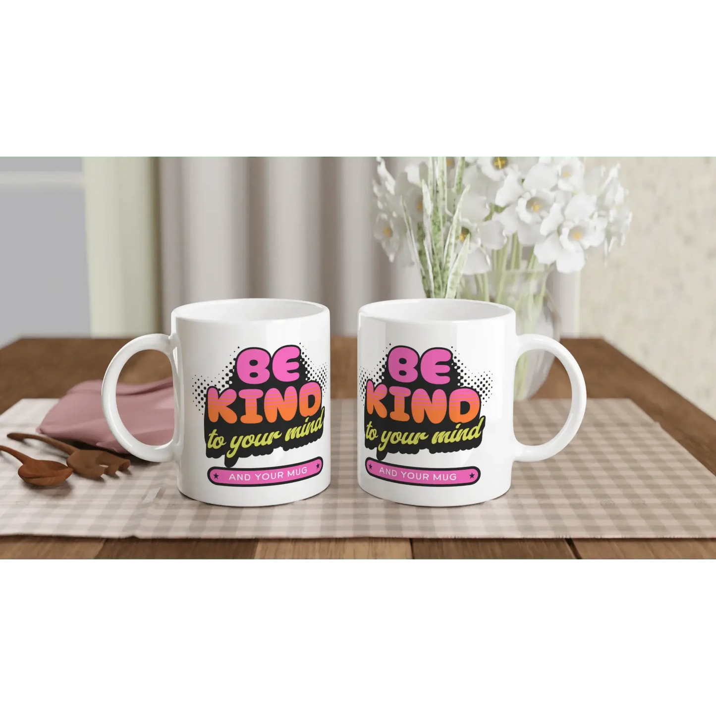 White 11oz Ceramic Mug - Mood In A Mug
