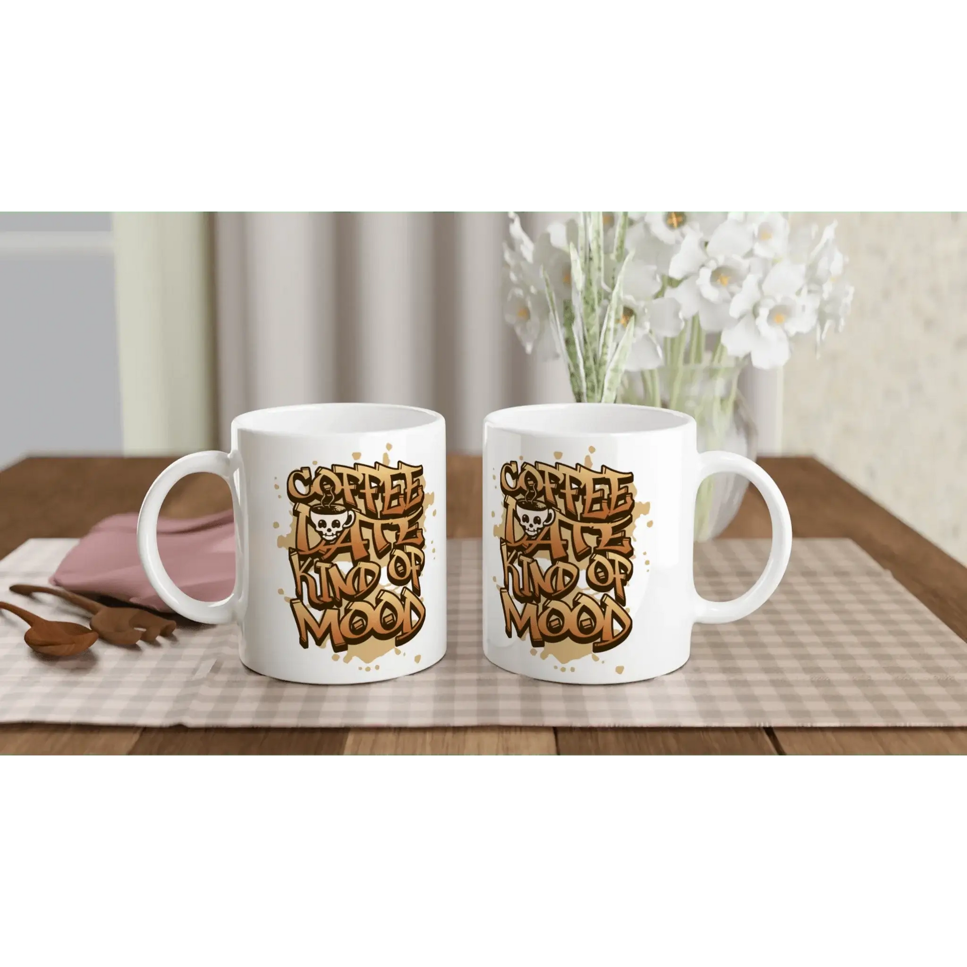 White 11oz Ceramic Mug - Mood In A Mug