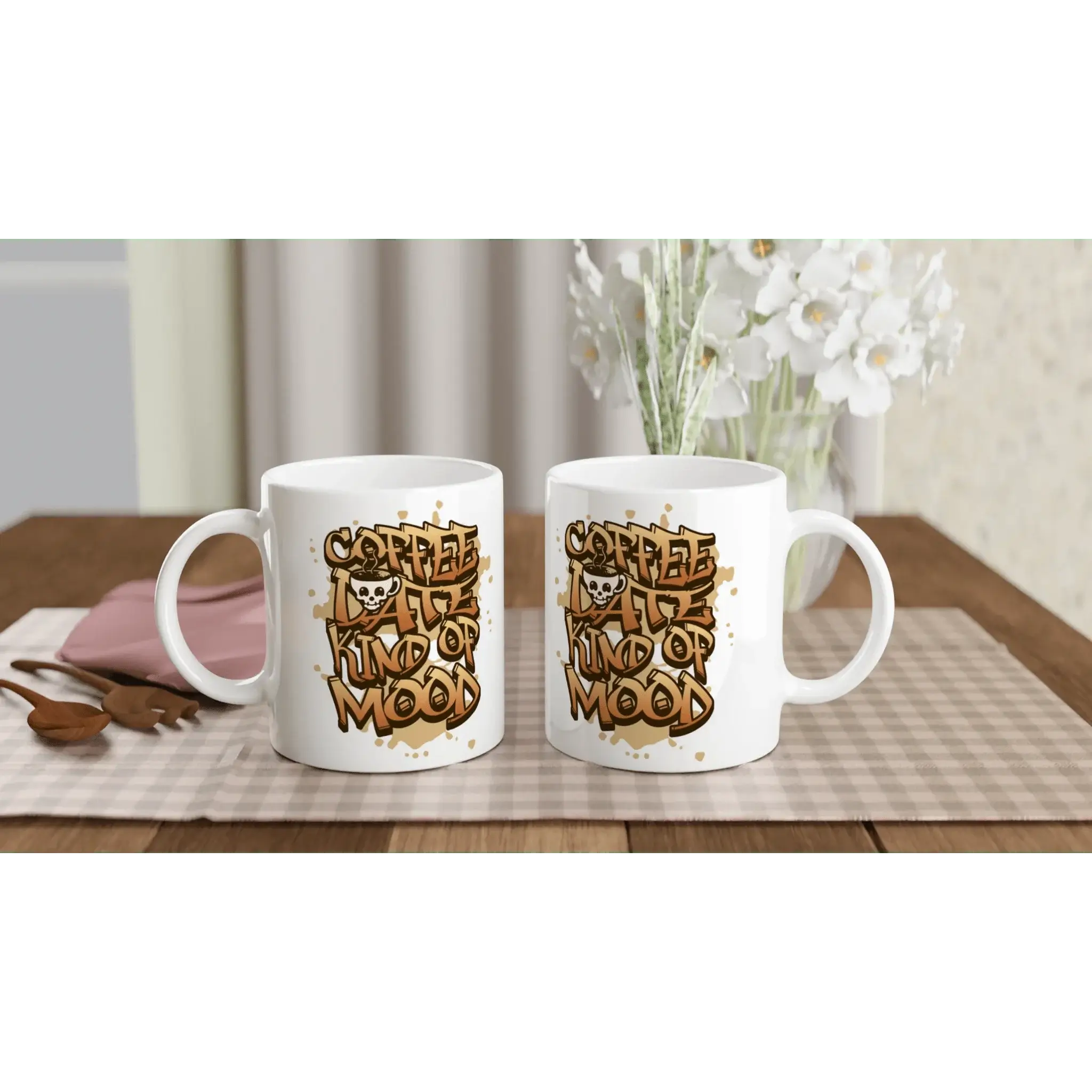 White 11oz Ceramic Mug - Mood In A Mug