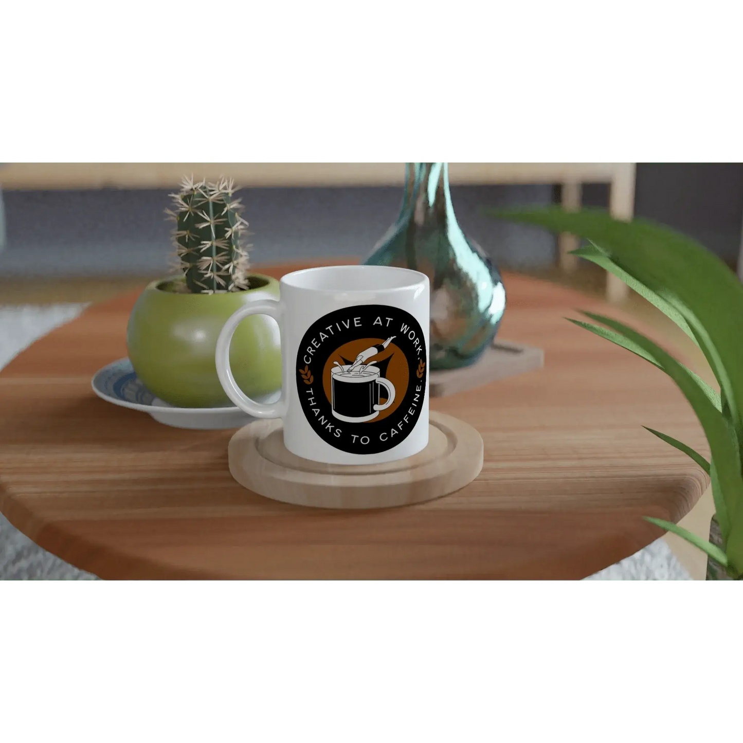 White 11oz Ceramic Mug - Mood In A Mug