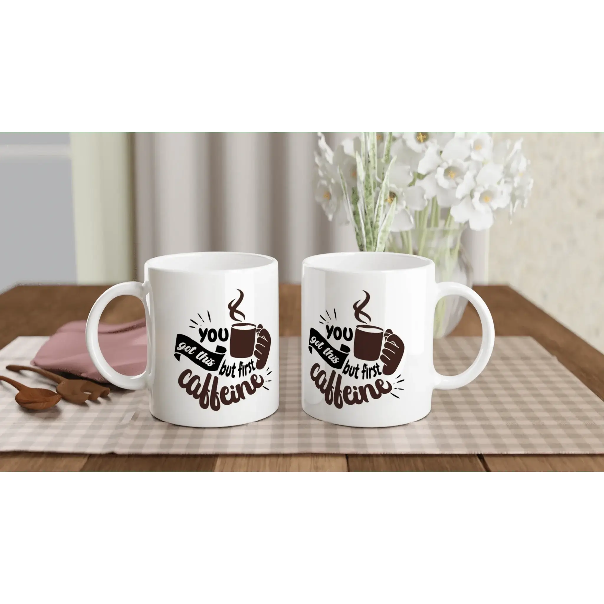 White 11oz Ceramic Mug - Mood In A Mug