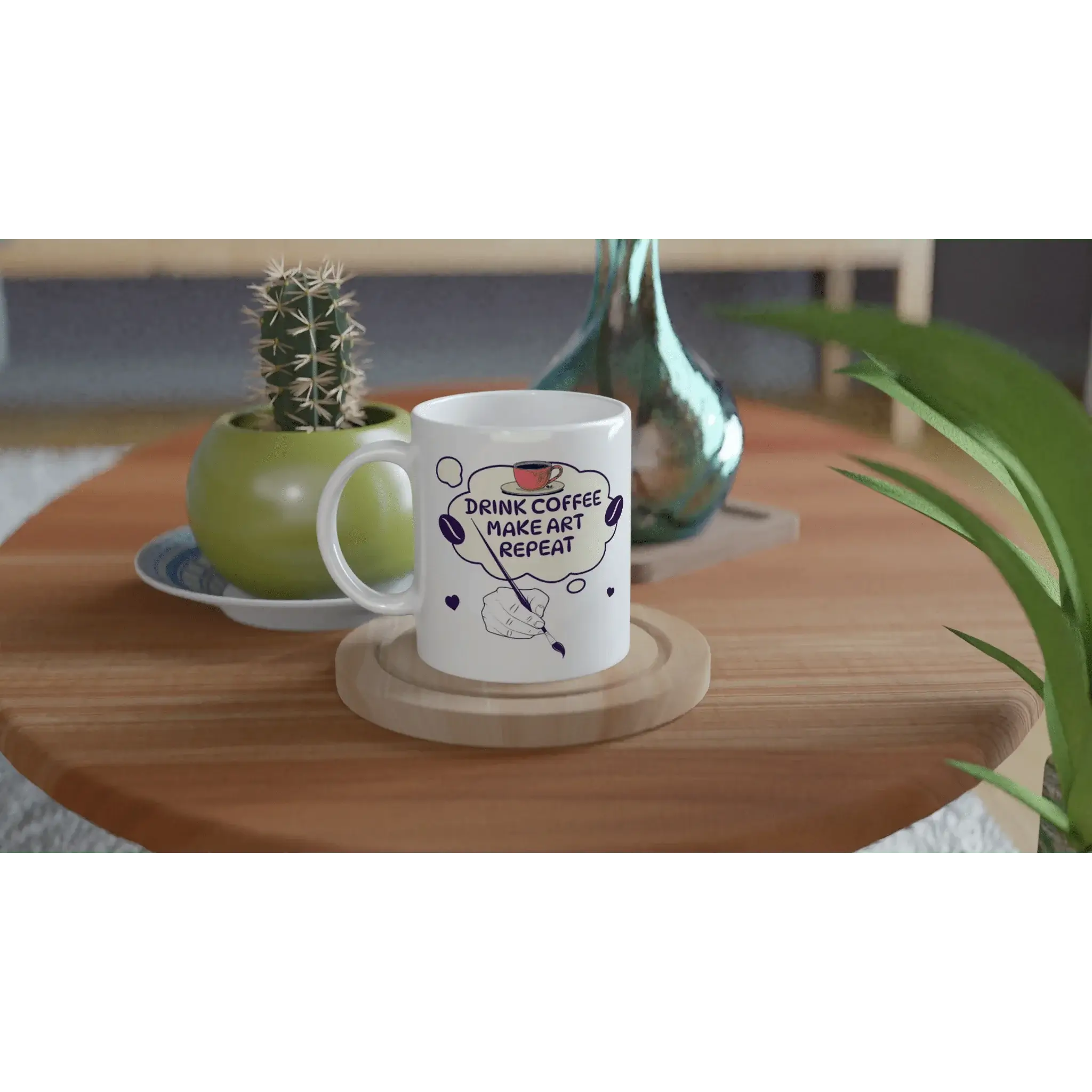 White 11oz Ceramic Mug - Mood In A Mug