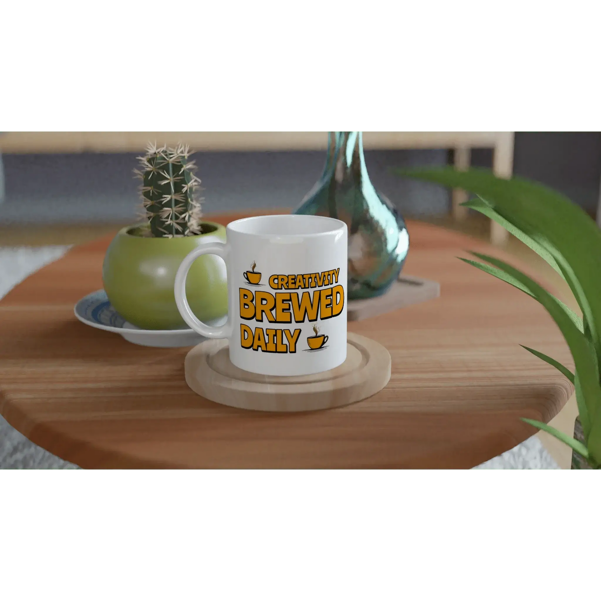 White 11oz Ceramic Mug - Mood In A Mug