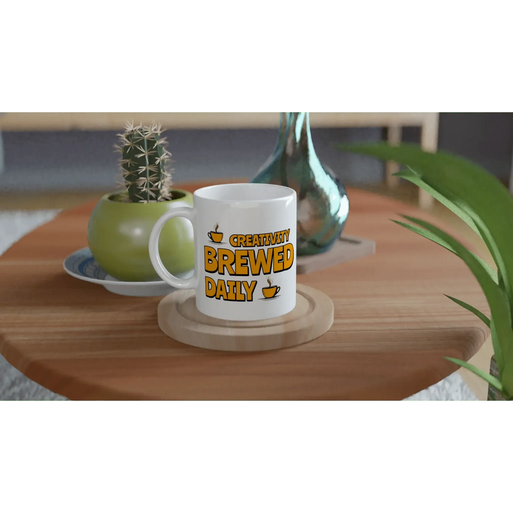 White 11oz Ceramic Mug - Mood In A Mug