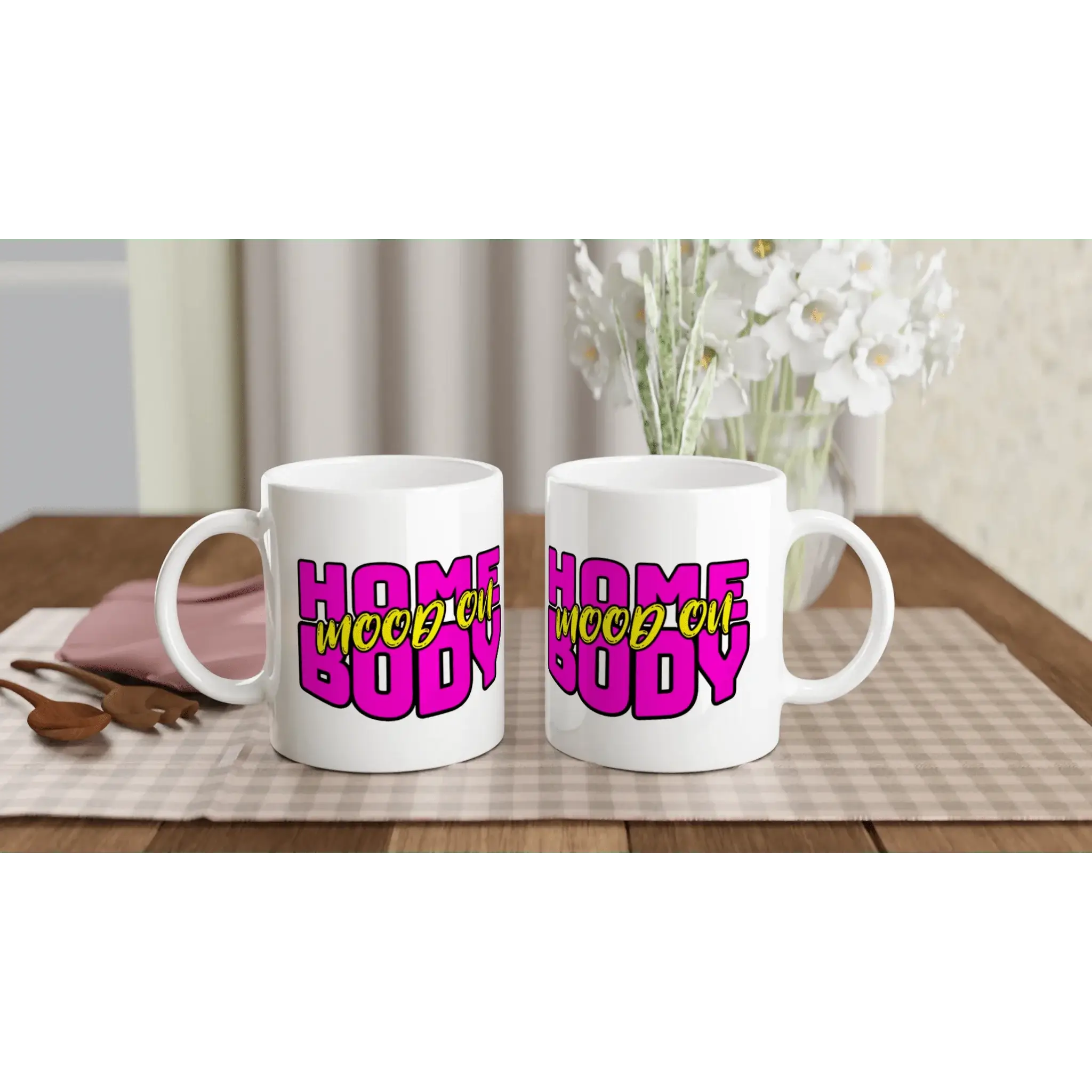 White 11oz Ceramic Mug - Mood In A Mug