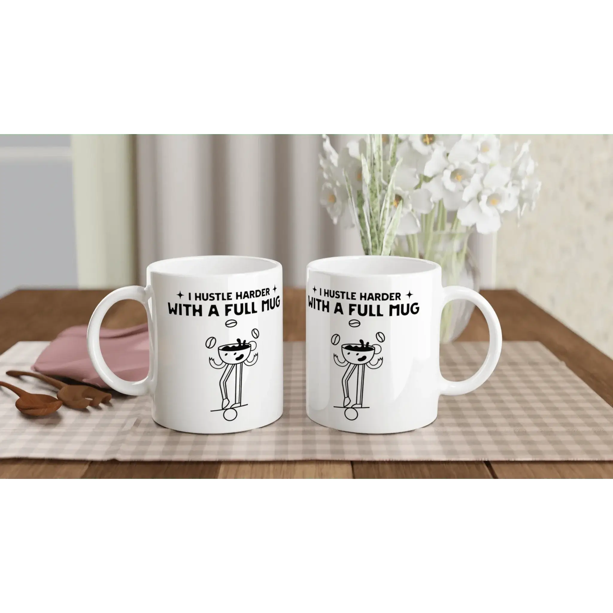 White 11oz Ceramic Mug - Mood In A Mug