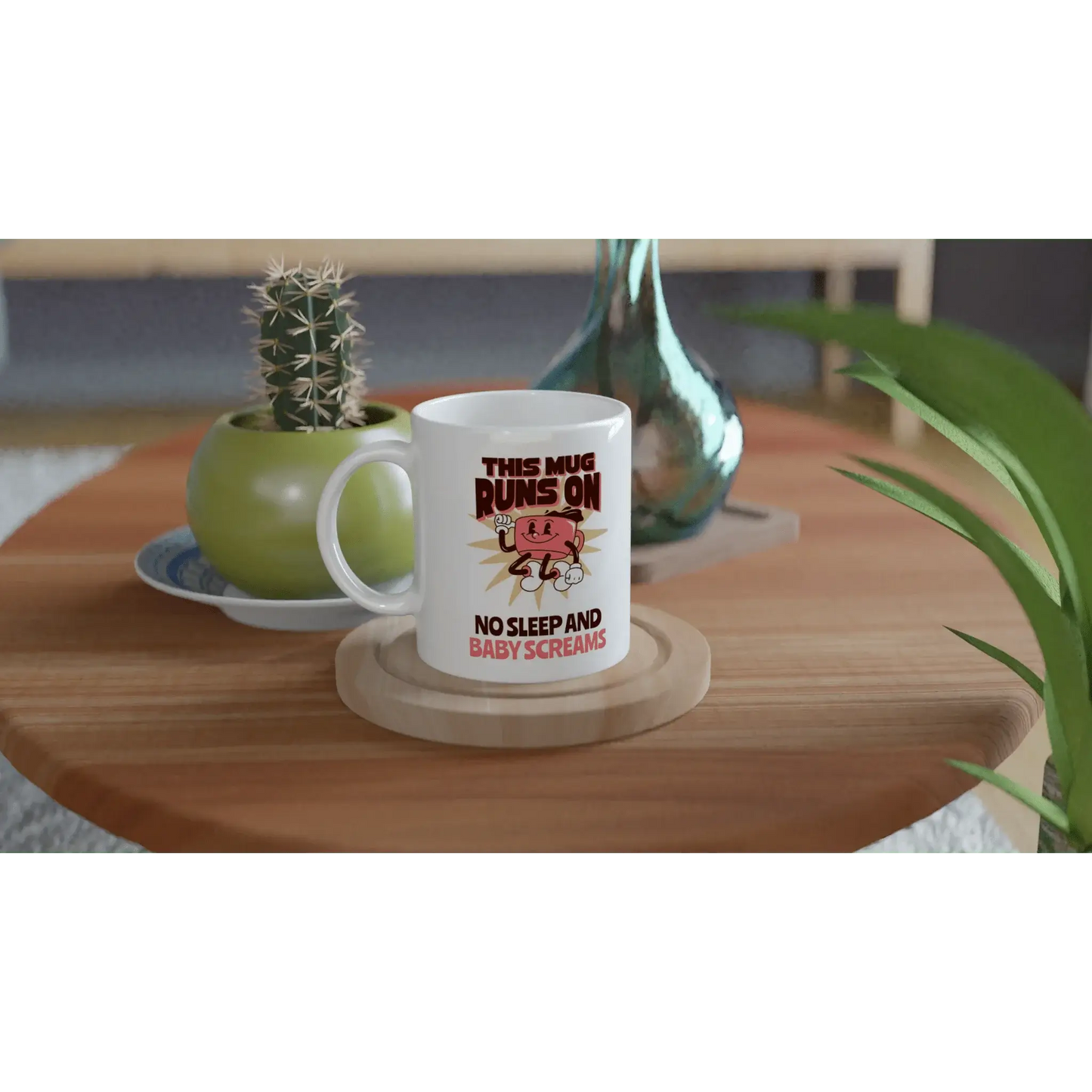 White 11oz Ceramic Mug - Mood In A Mug