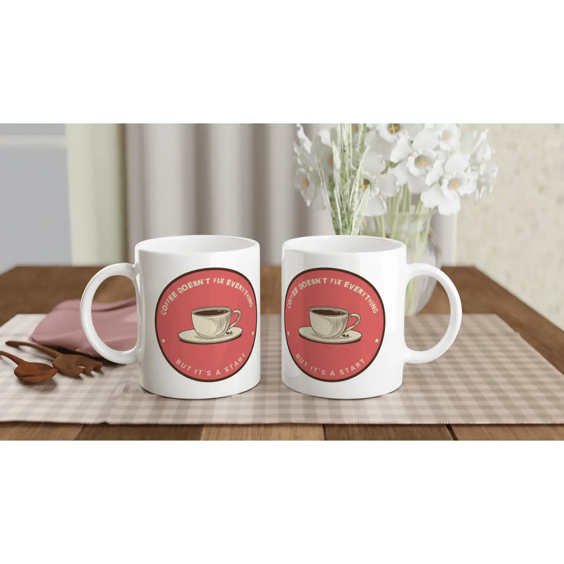 White 11oz Ceramic Mug - Mood In A Mug