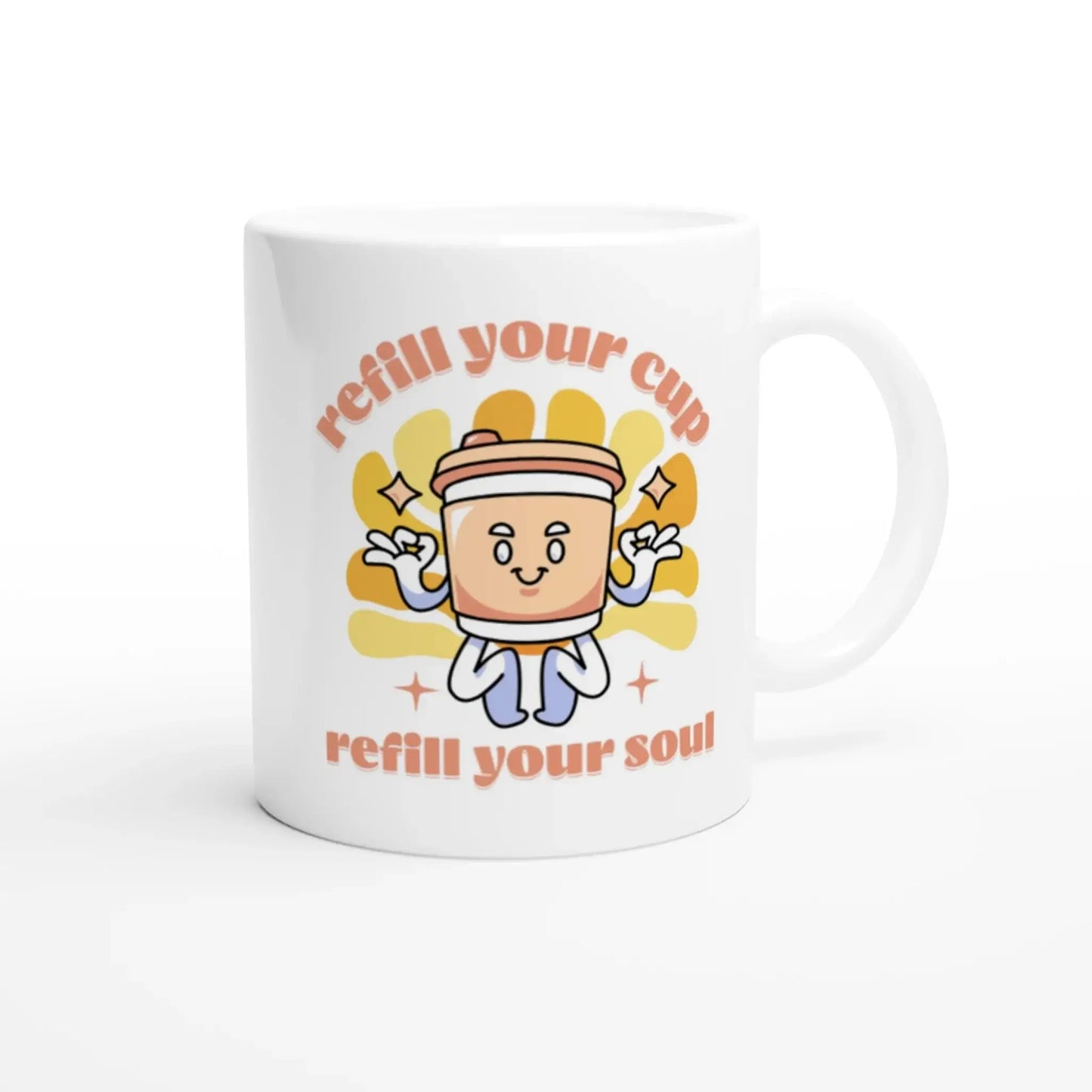 White 11oz Ceramic Mug - Mood In A Mug