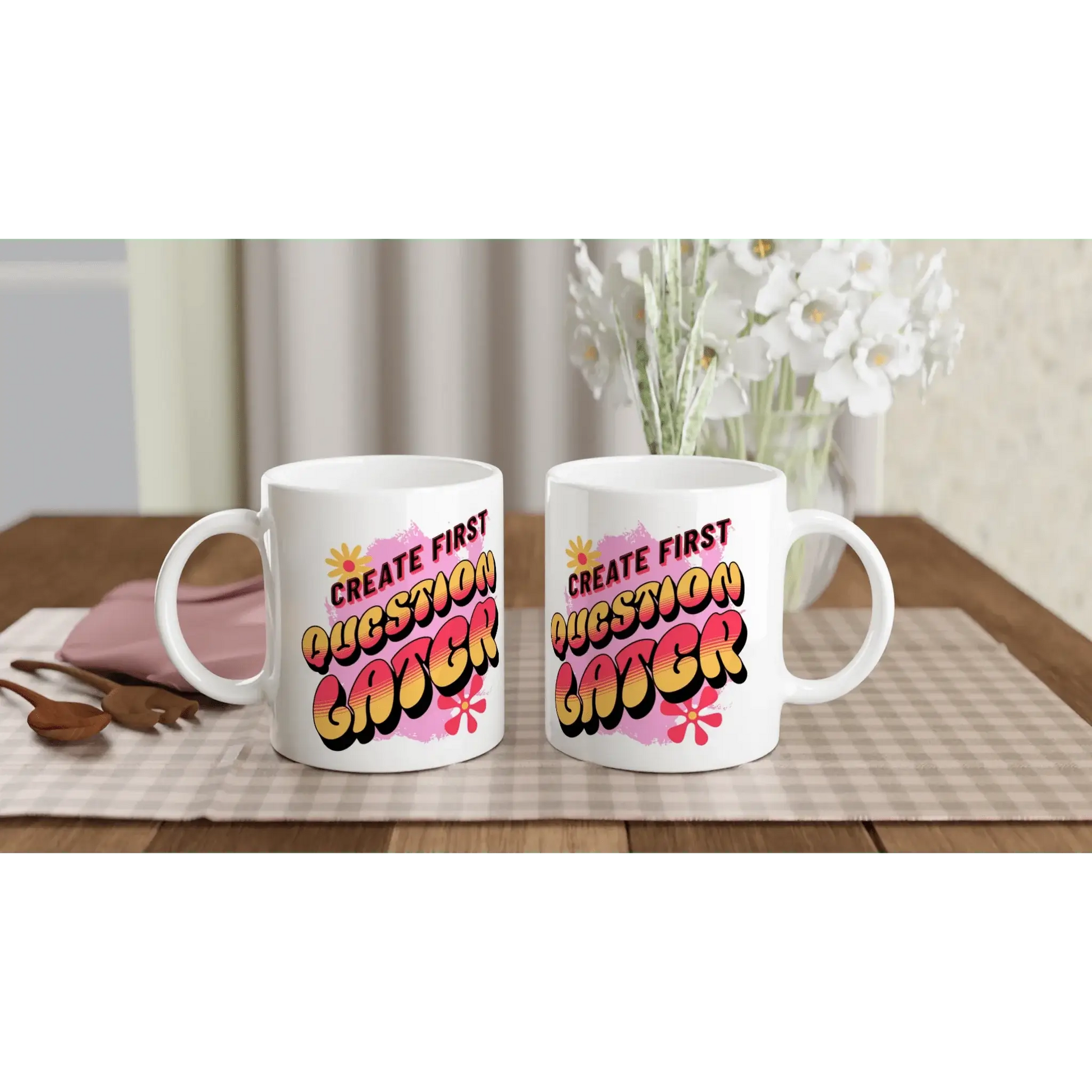 White 11oz Ceramic Mug - Mood In A Mug