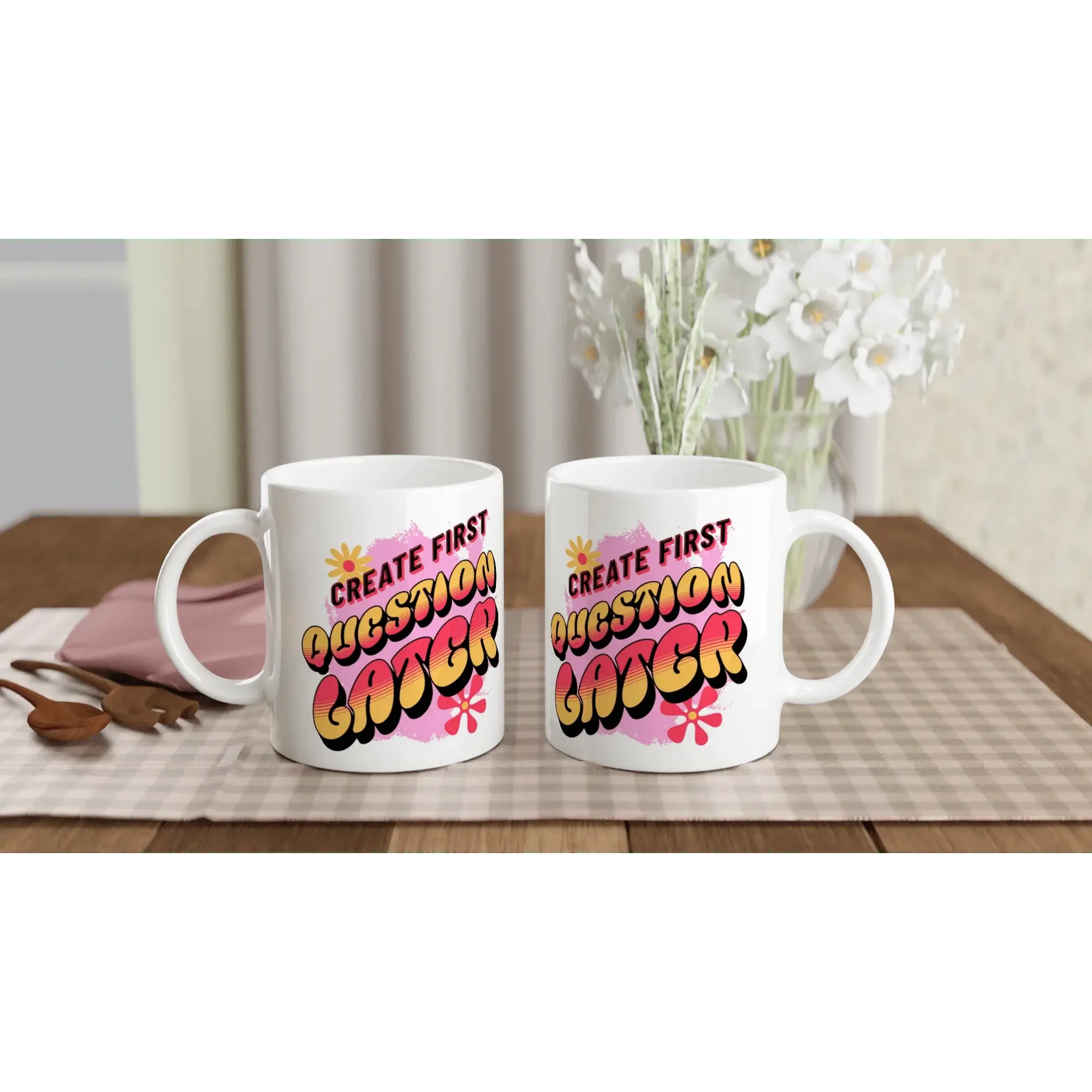 White 11oz Ceramic Mug - Mood In A Mug
