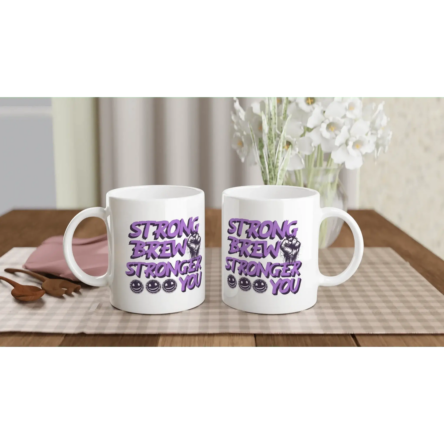 White 11oz Ceramic Mug - Mood In A Mug