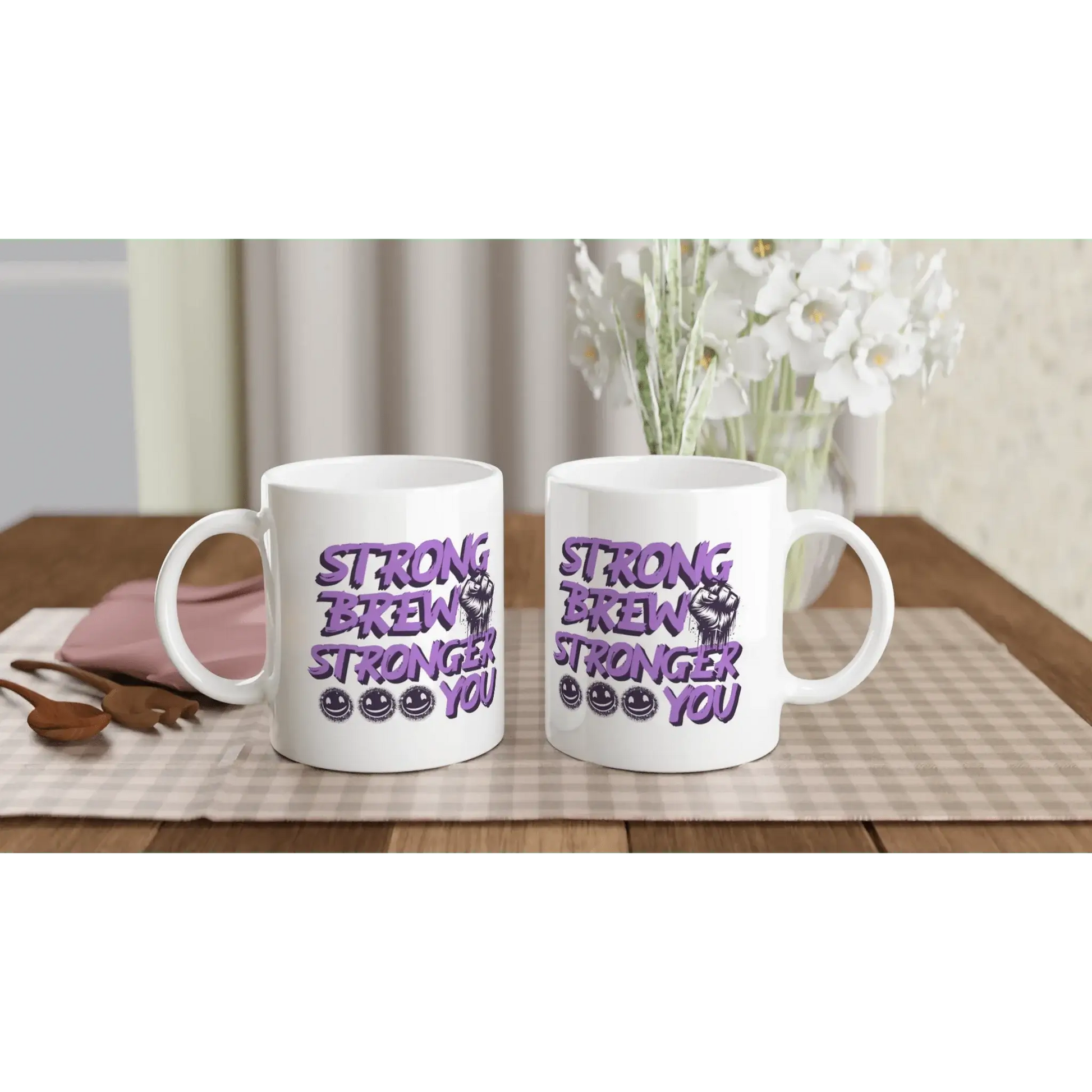 White 11oz Ceramic Mug - Mood In A Mug