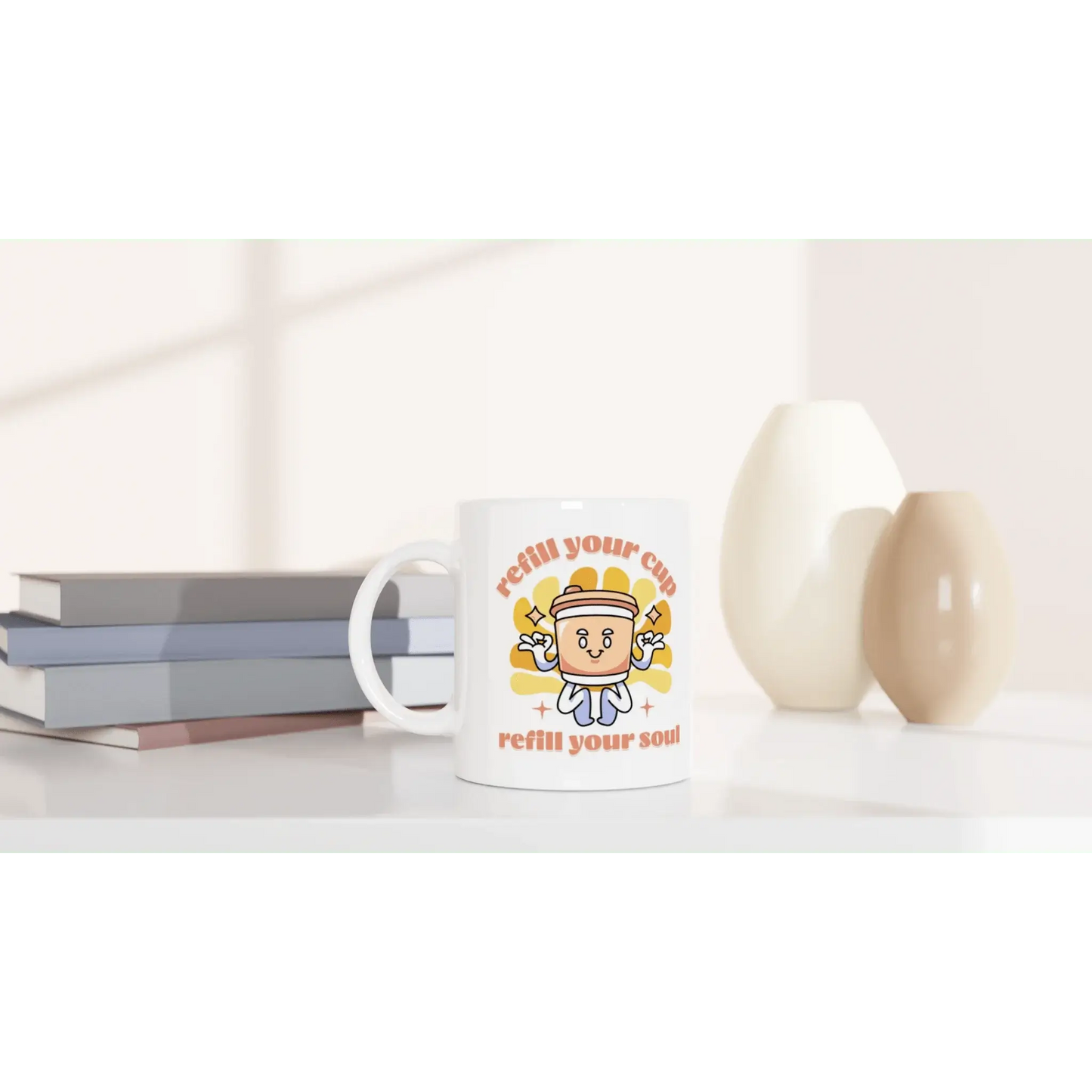 White 11oz Ceramic Mug - Mood In A Mug