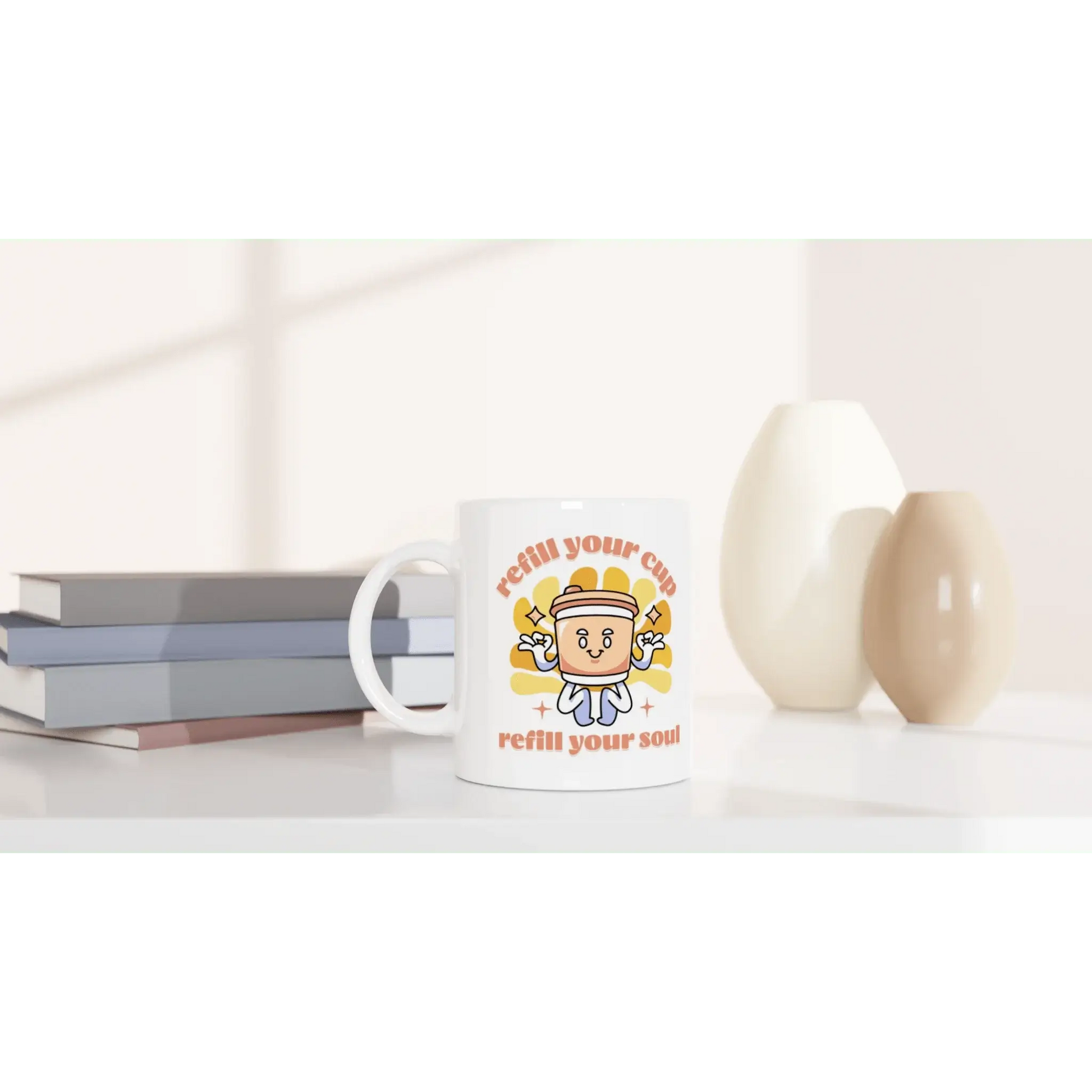 White 11oz Ceramic Mug - Mood In A Mug