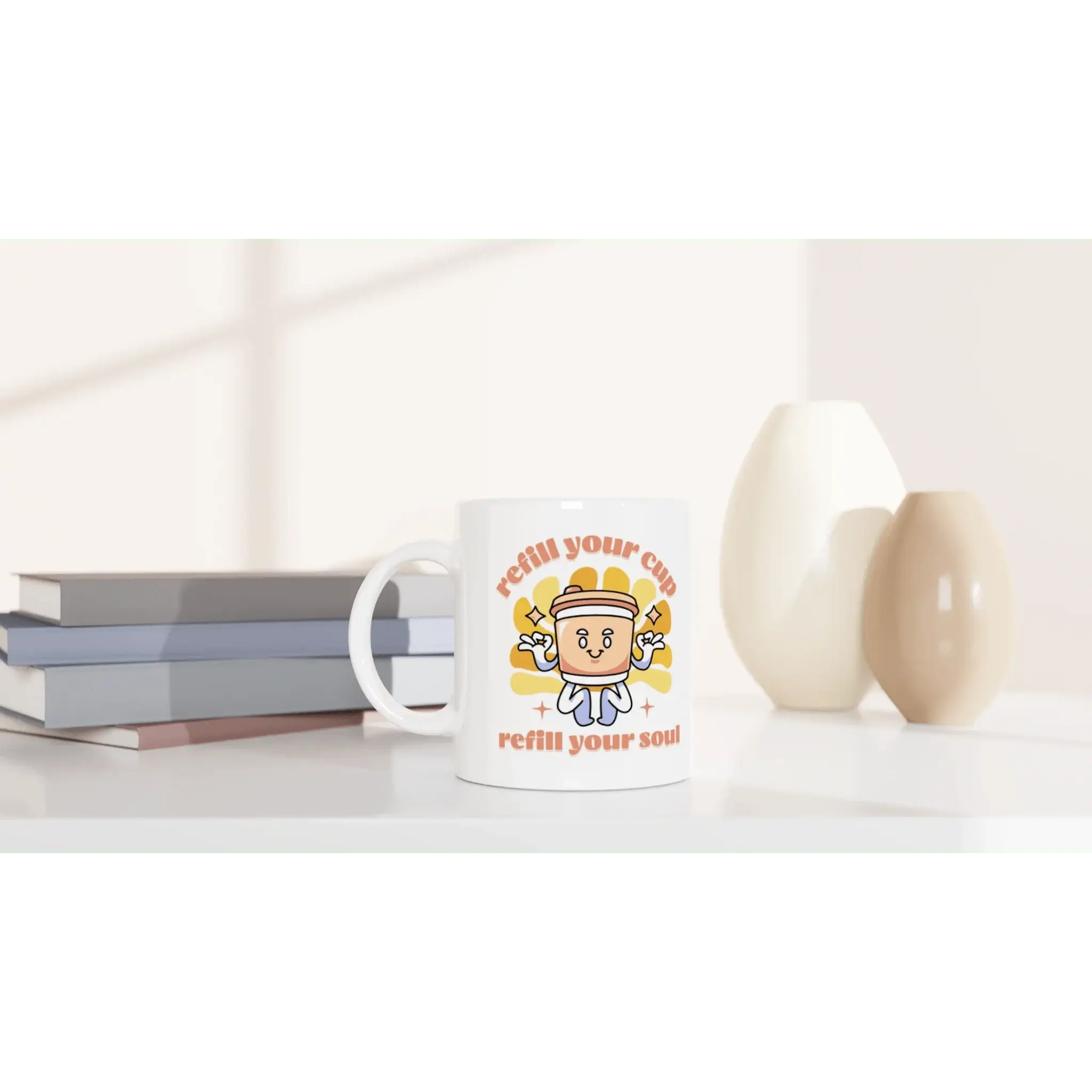 White 11oz Ceramic Mug - Mood In A Mug