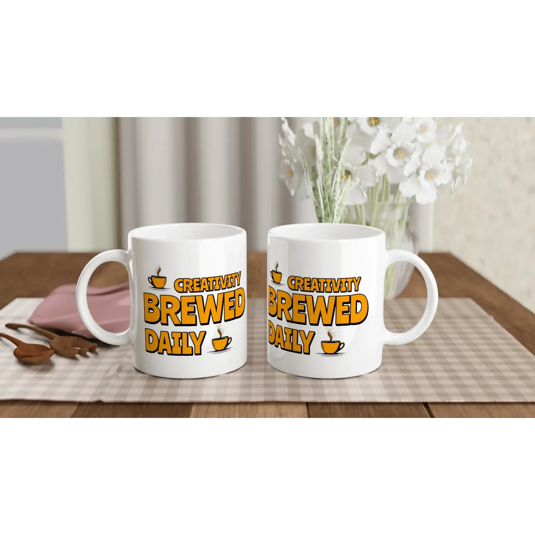 White 11oz Ceramic Mug - Mood In A Mug
