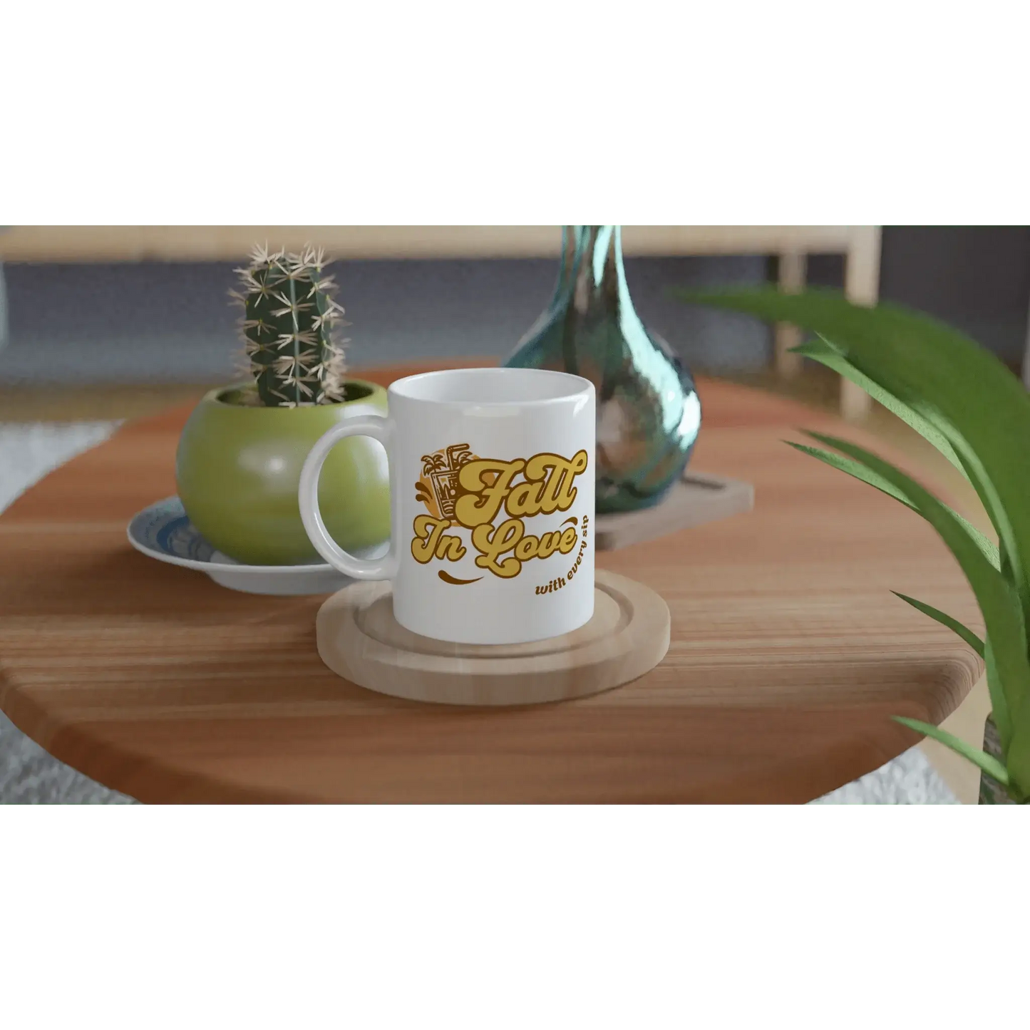 White 11oz Ceramic Mug - Mood In A Mug