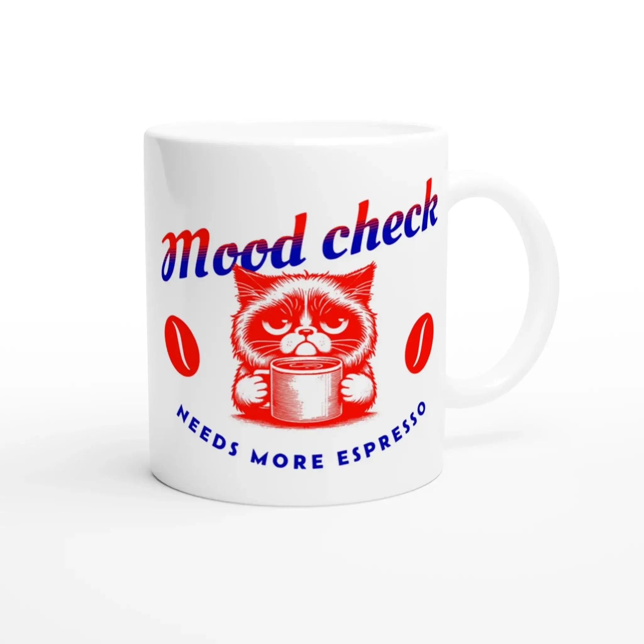 White 11oz Ceramic Mug - Mood In A Mug