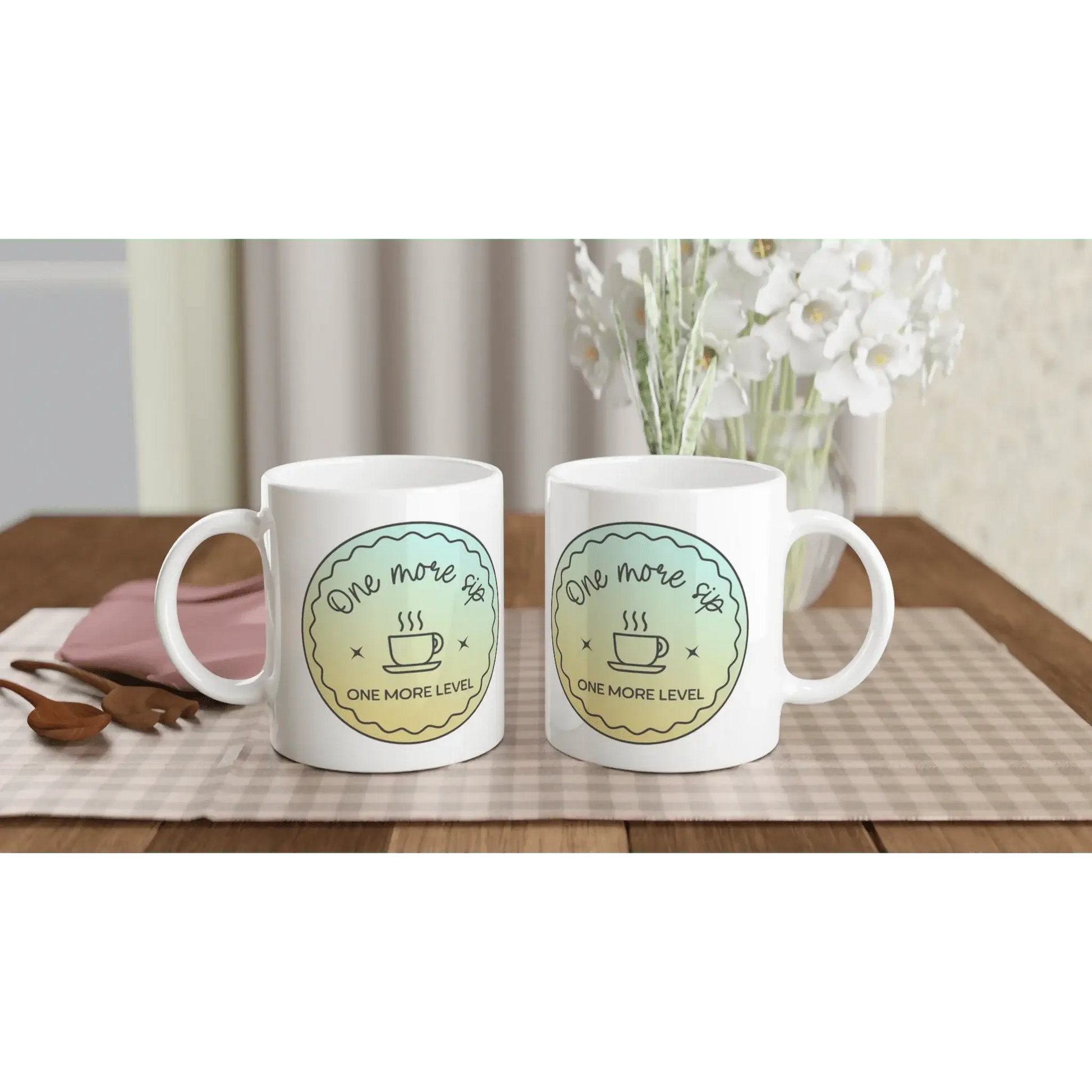 White 11oz Ceramic Mug - Mood In A Mug