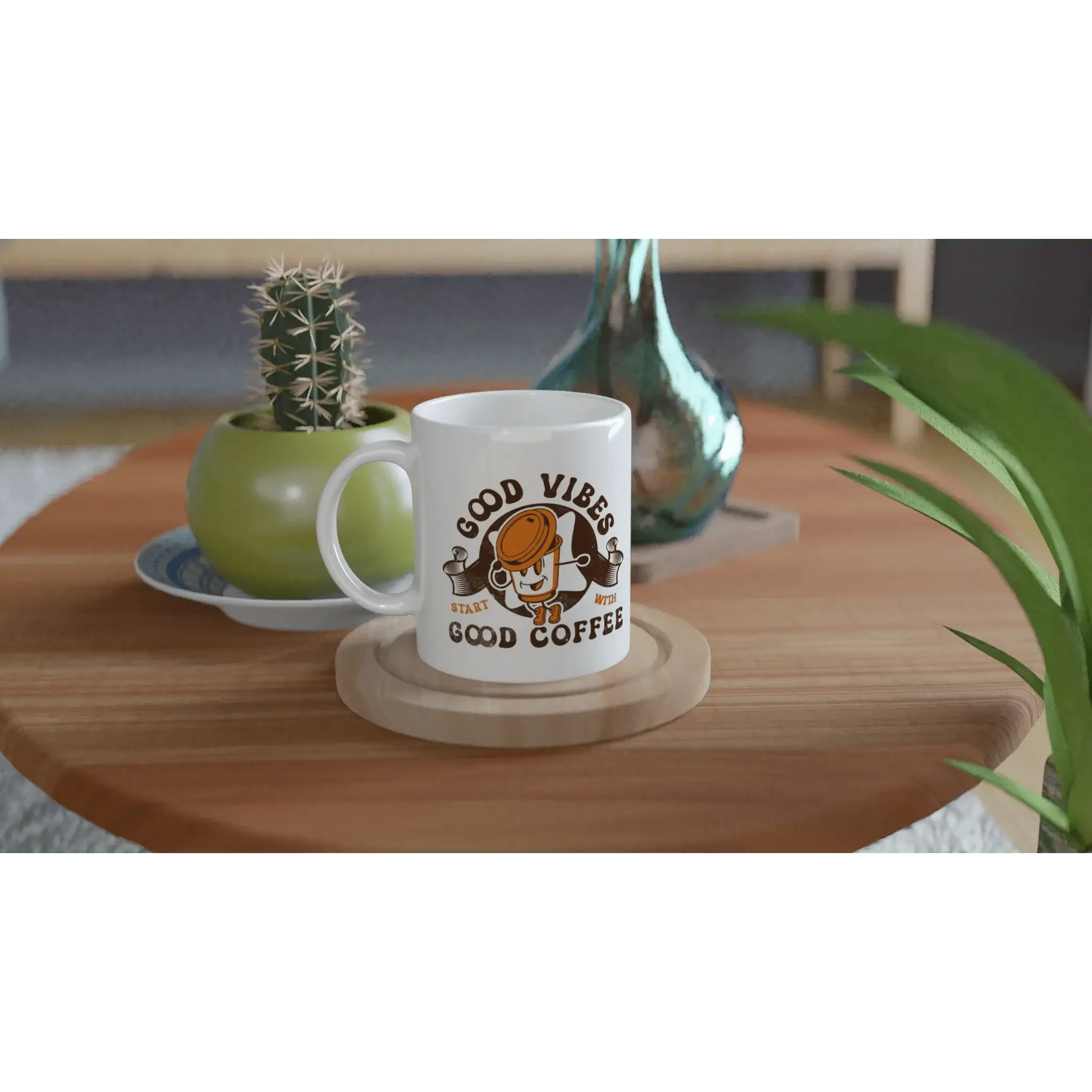 White 11oz Ceramic Mug - Mood In A Mug