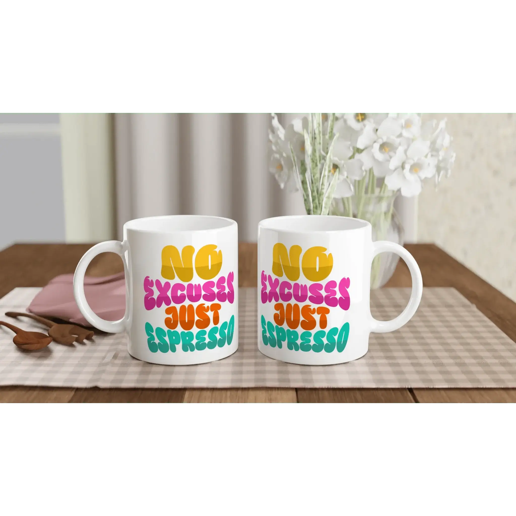 White 11oz Ceramic Mug - Mood In A Mug