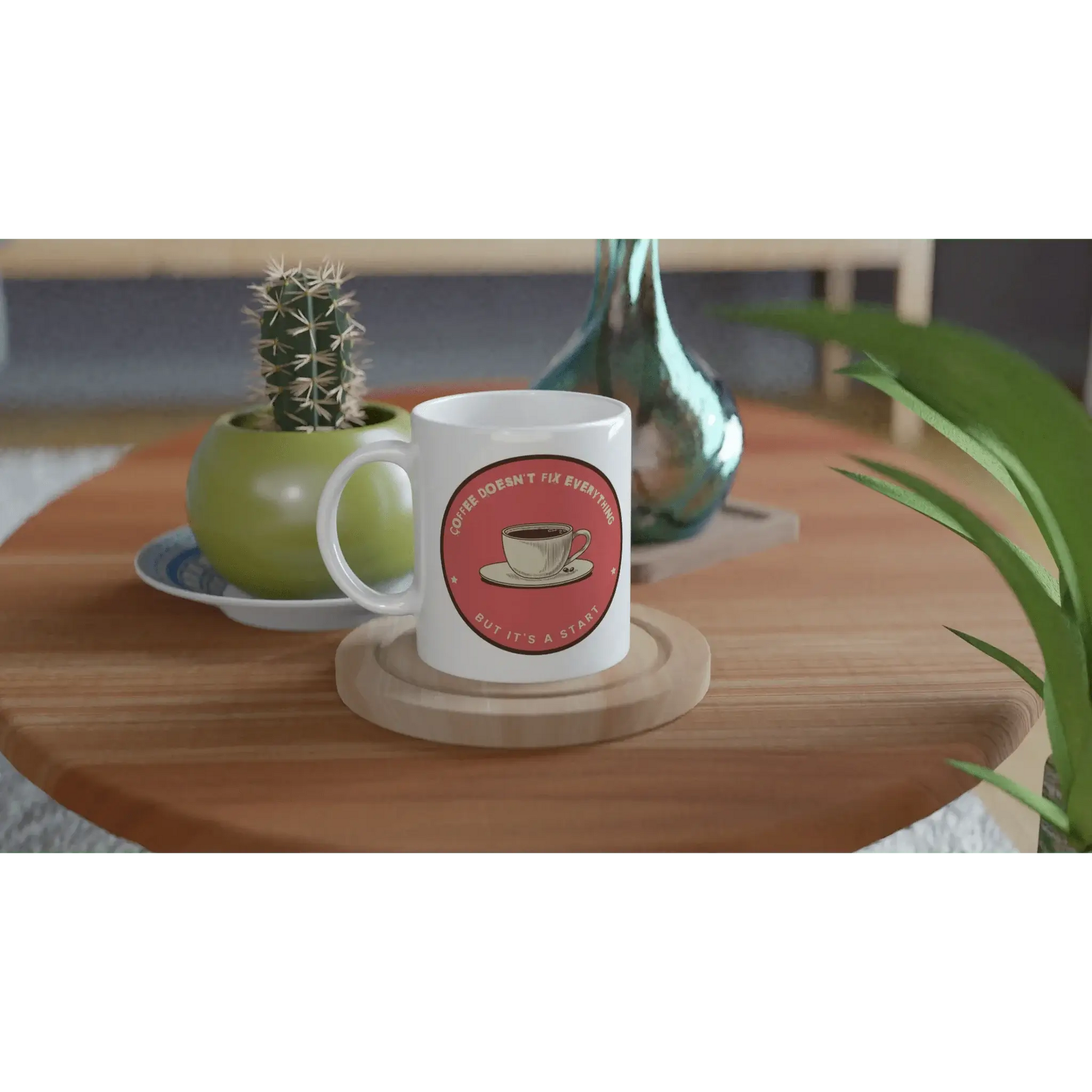 White 11oz Ceramic Mug - Mood In A Mug