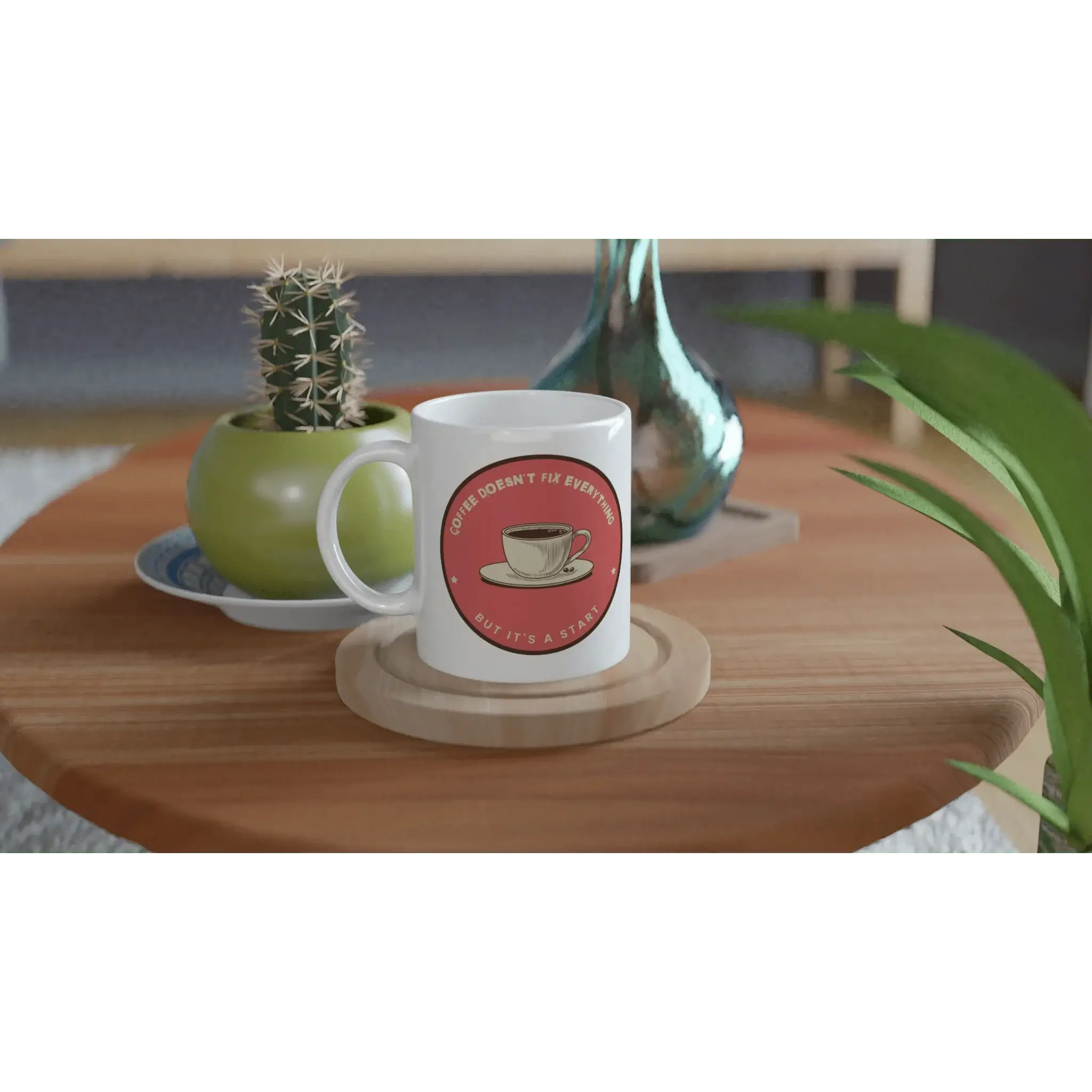 White 11oz Ceramic Mug - Mood In A Mug