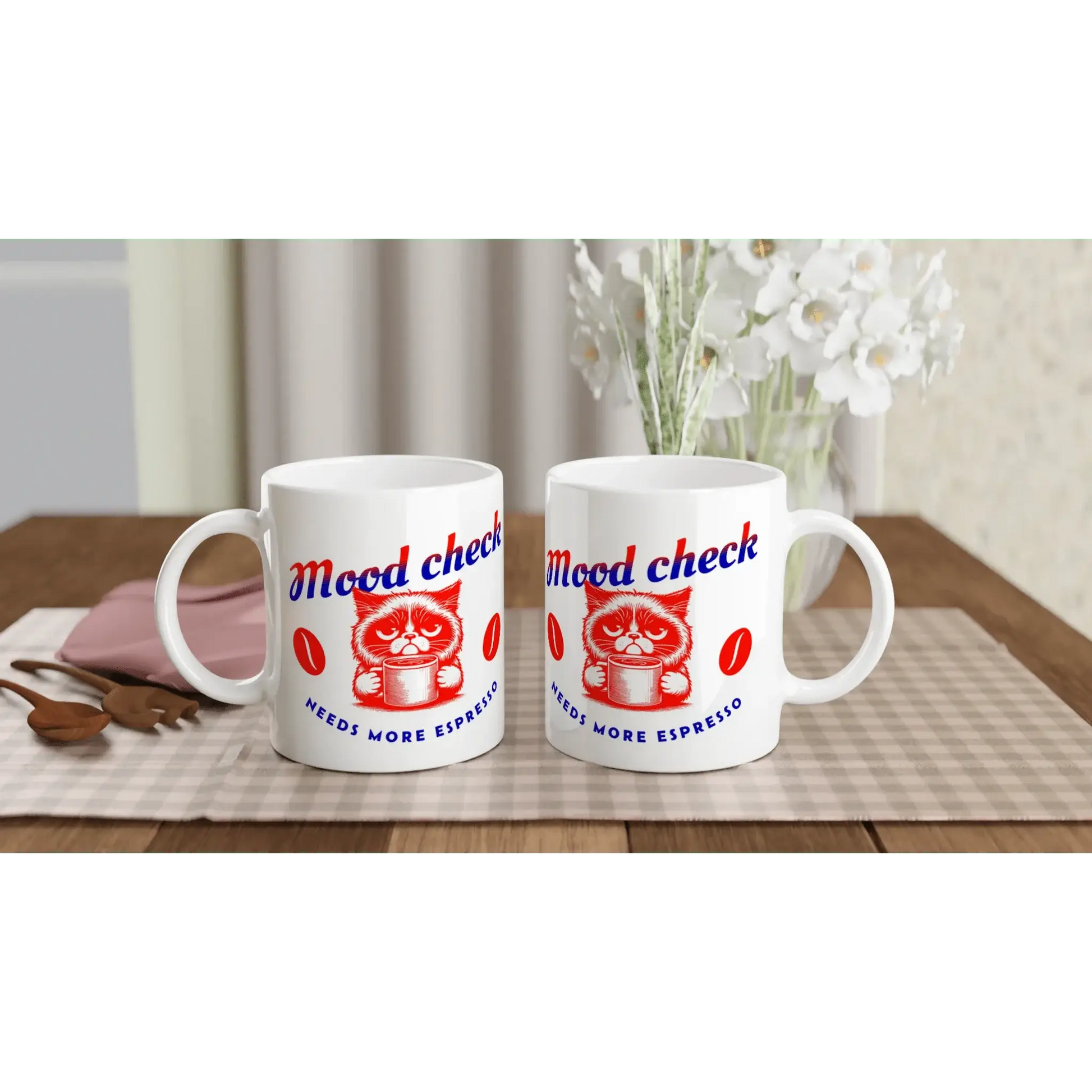 White 11oz Ceramic Mug - Mood In A Mug