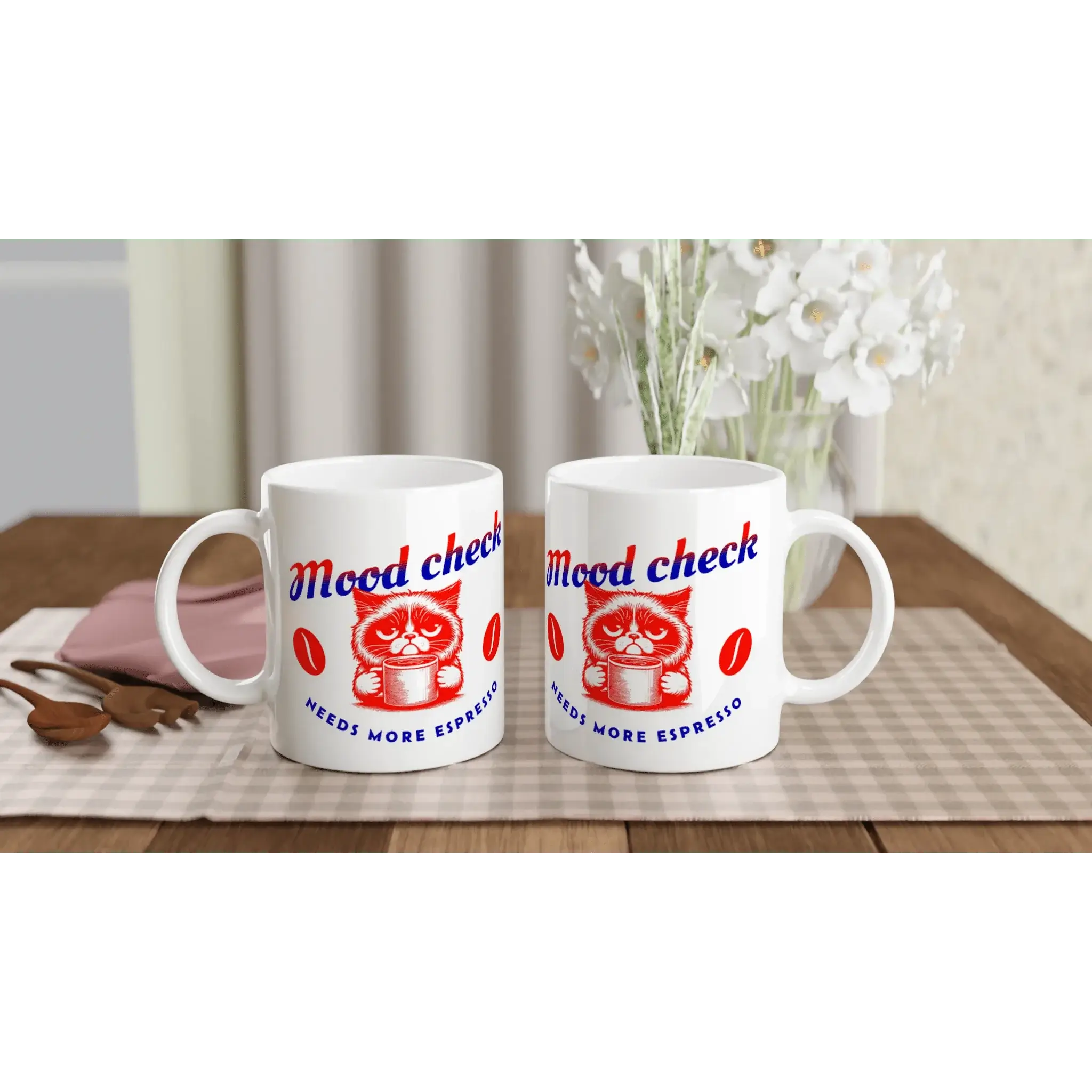 White 11oz Ceramic Mug - Mood In A Mug