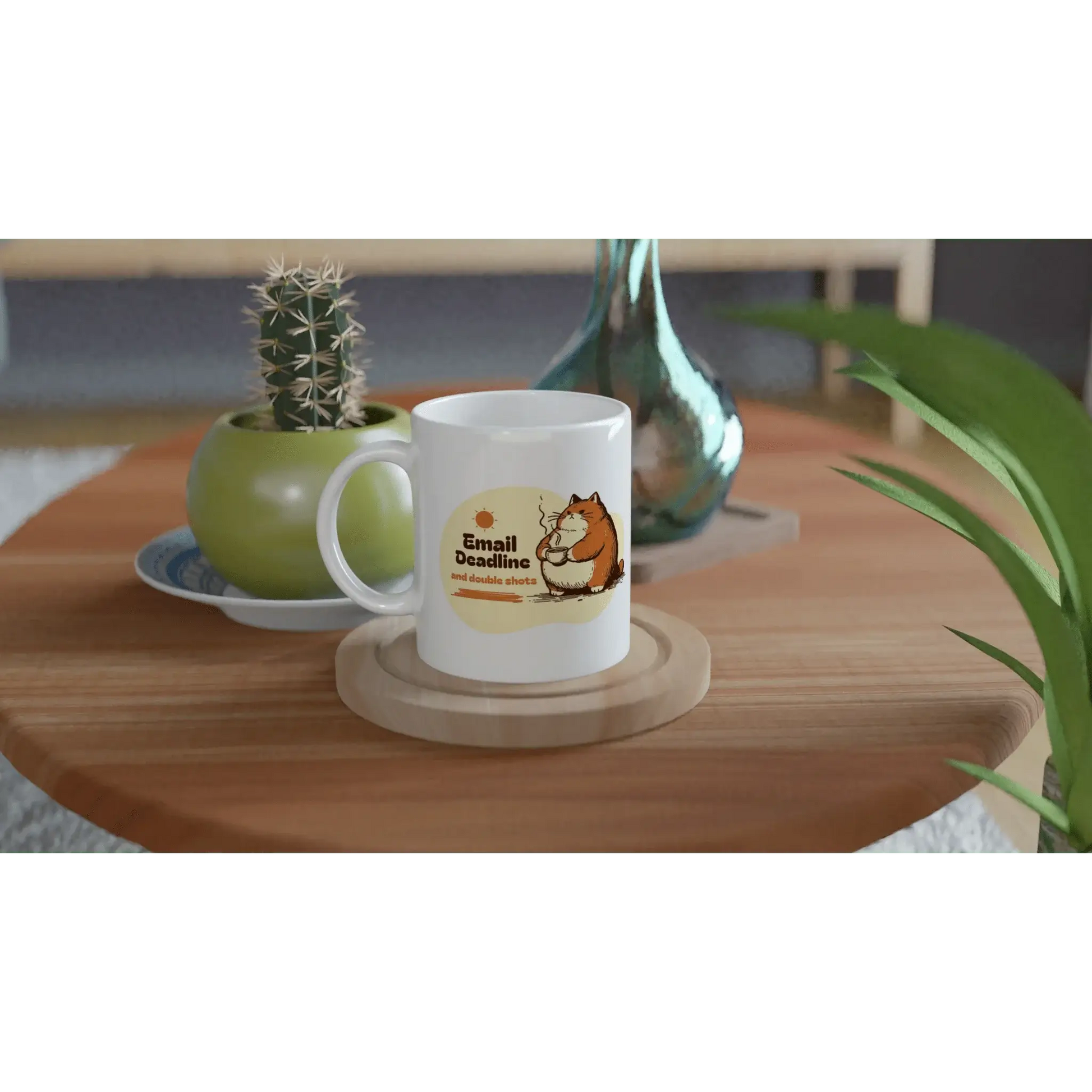 White 11oz Ceramic Mug - Mood In A Mug